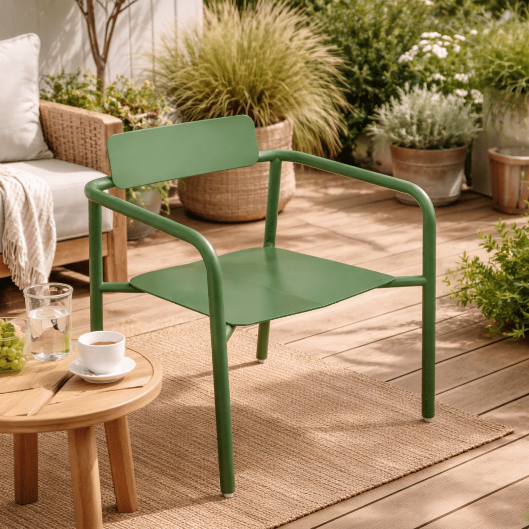 Fauteuil Lounge Breeze - Vert Lichen - bibelo