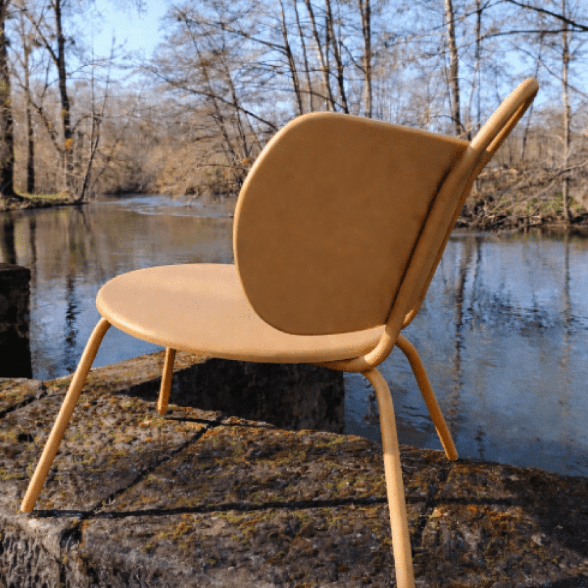 Fauteuil Lounge Swim - Lin Doré - bibelo