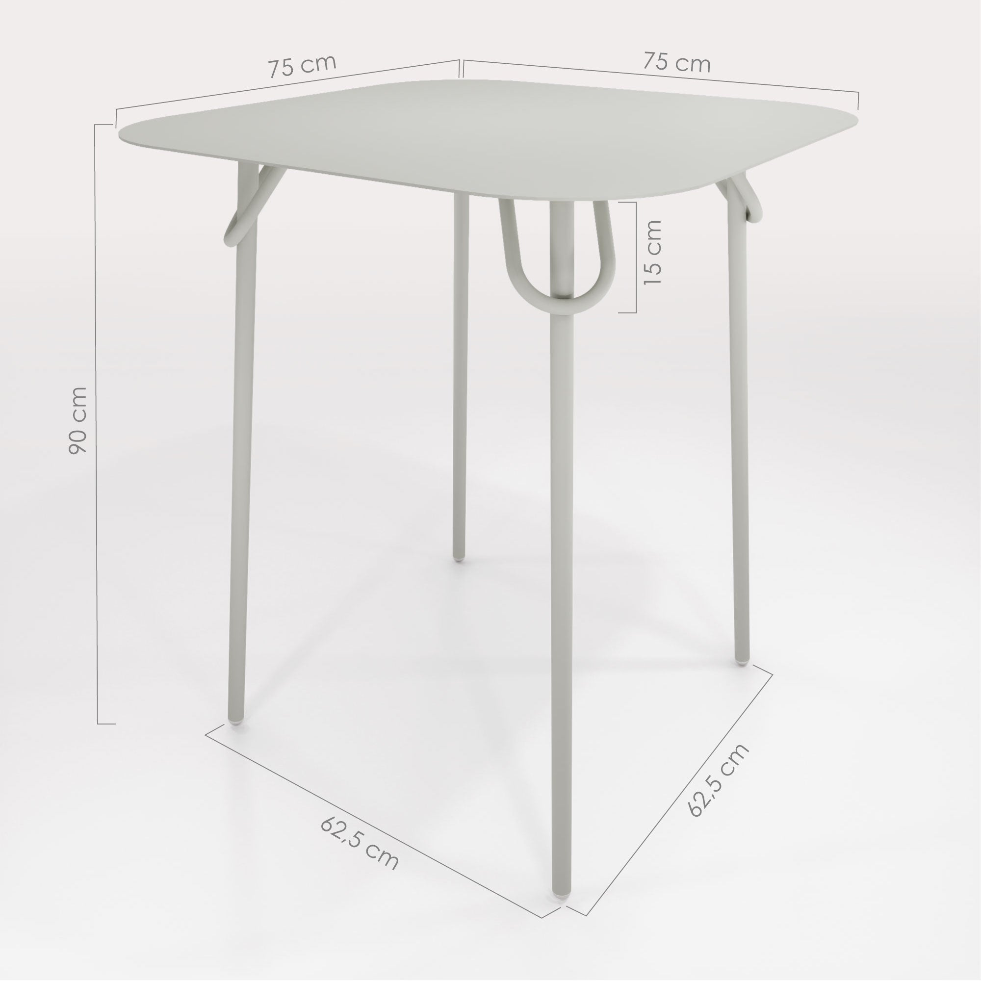 Schéma Technique Table Duo - H90cm - bibelo
