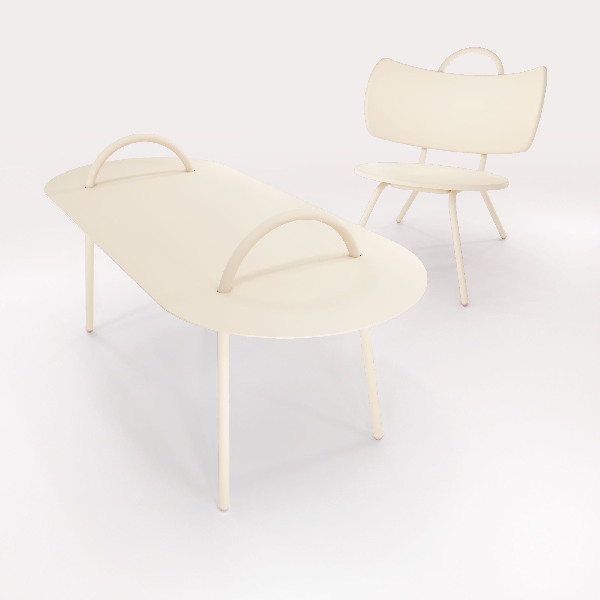 Table Basse Swim 117,5x49cm - Sable Doré - bibelo