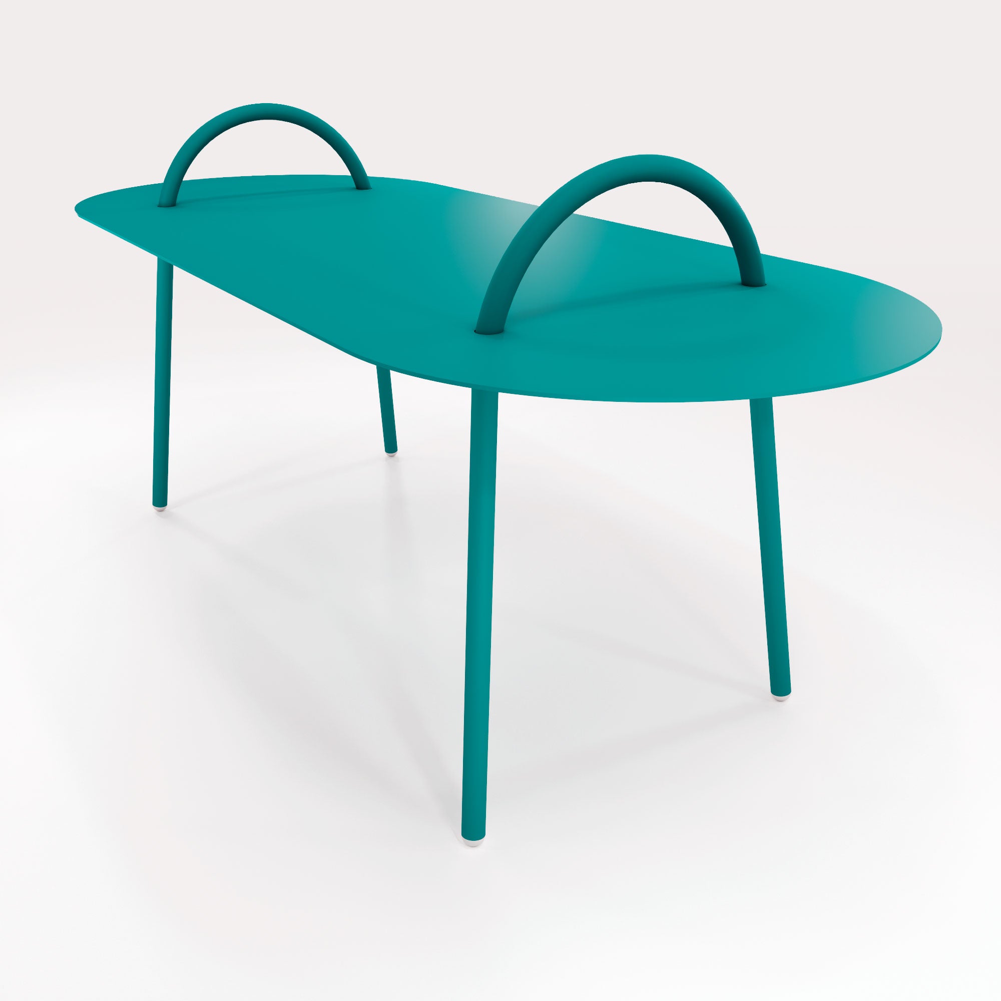 Table Basse Swim 117,5x49cm - Bleu Horizon - bibelo