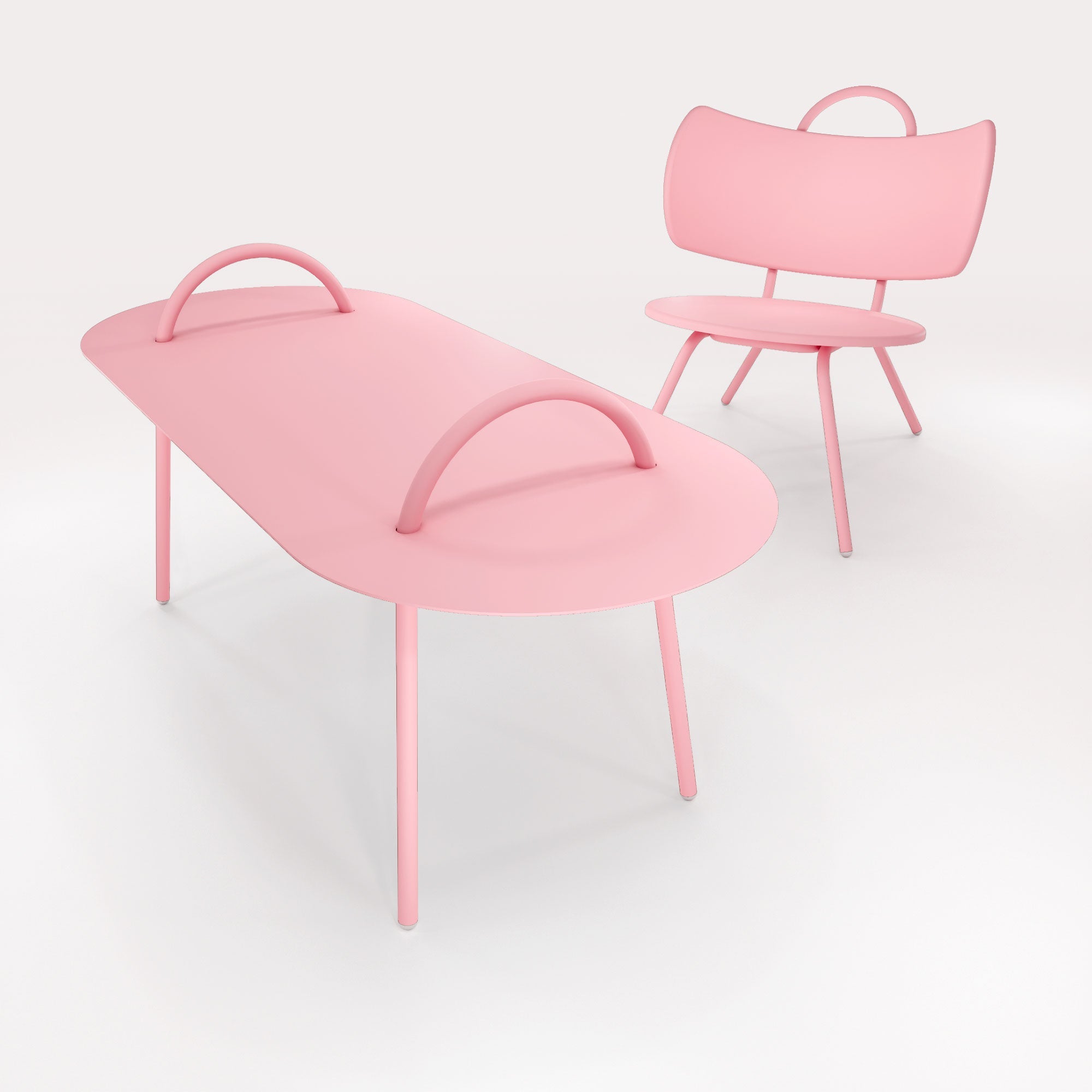 Fauteuil Lounge Swim - Rose Météores - bibelo