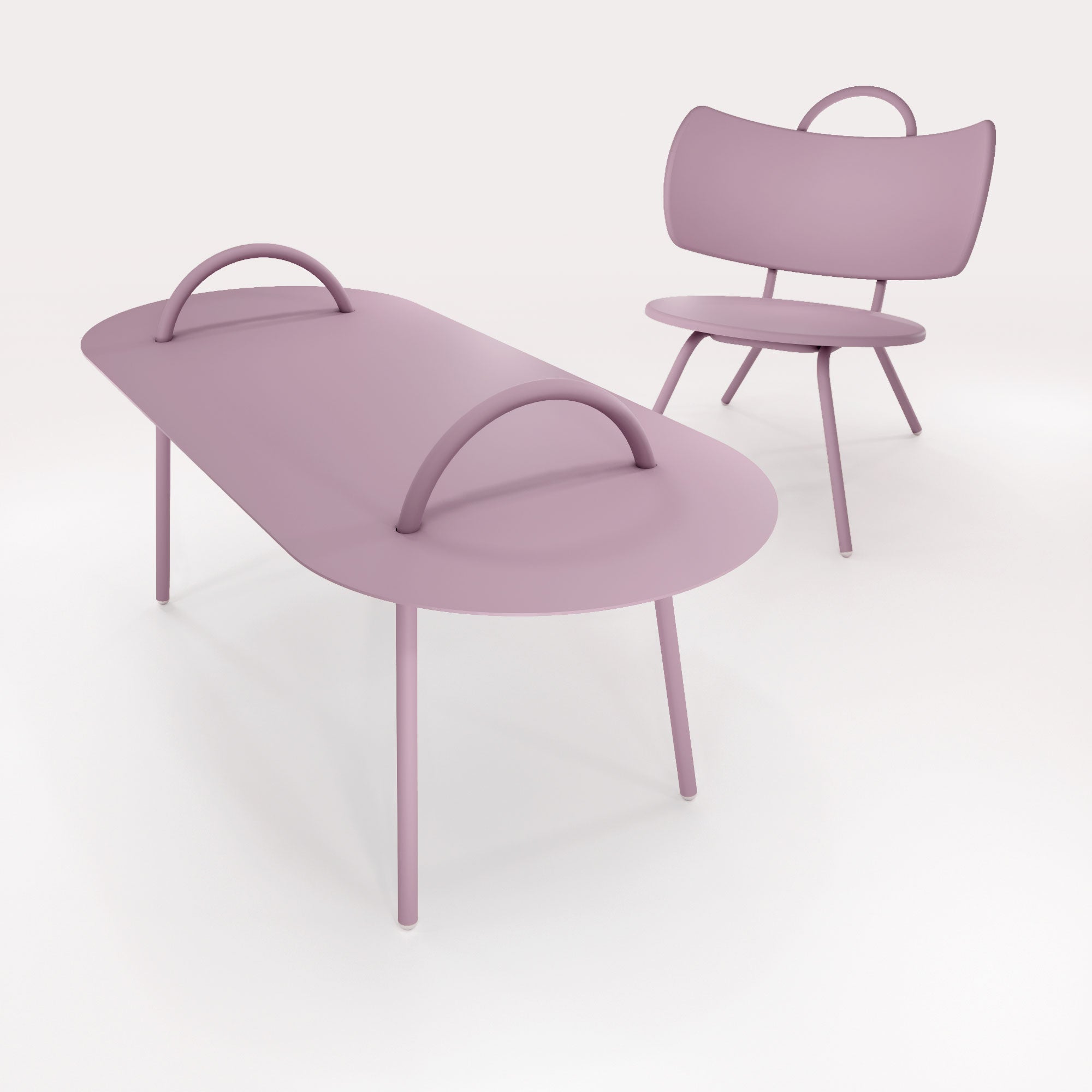 Table Basse Swim 117,5x49cm - Brume Lavande - bibelo