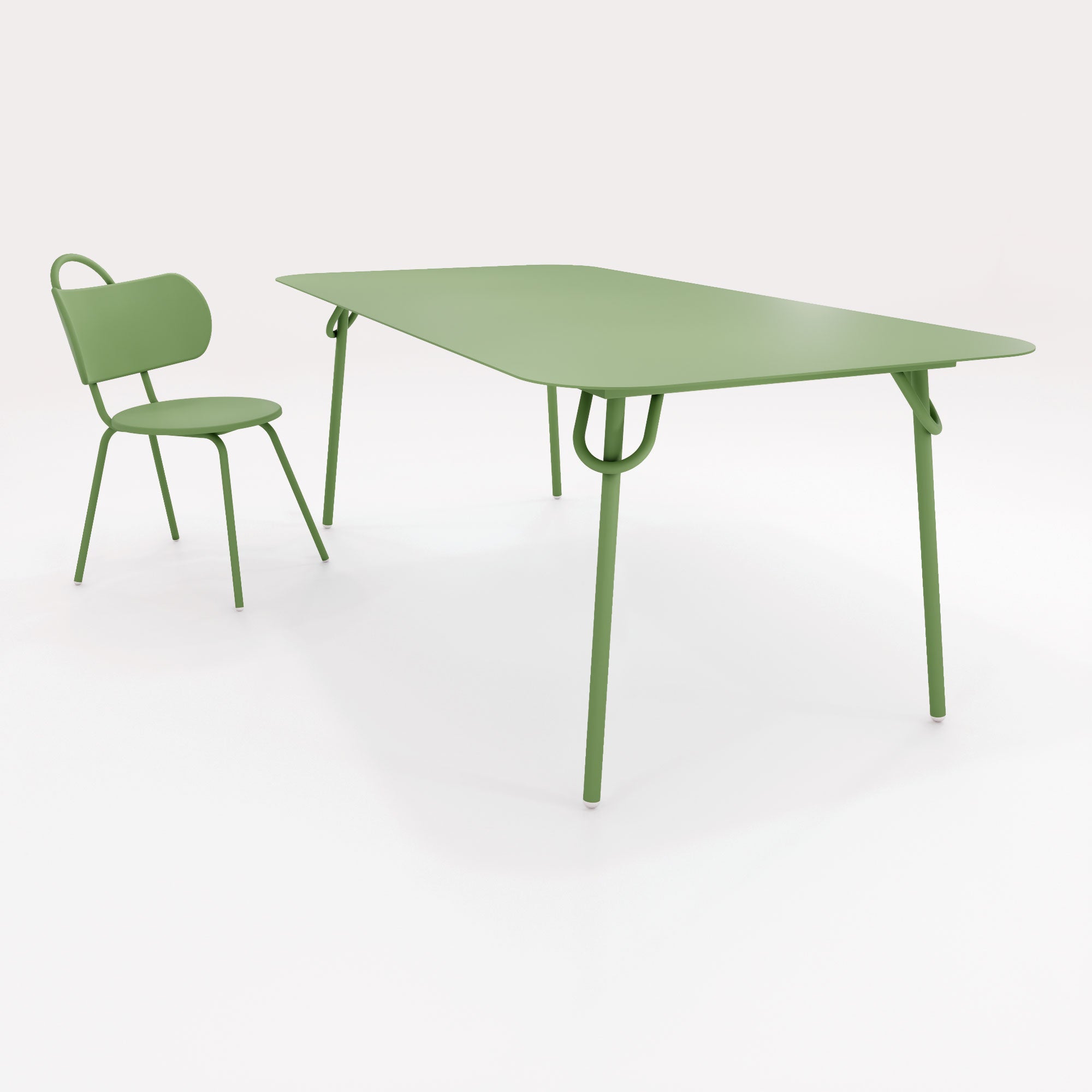 Table Swim 200x100cm - H75cm - Vert Lichen - bibelo