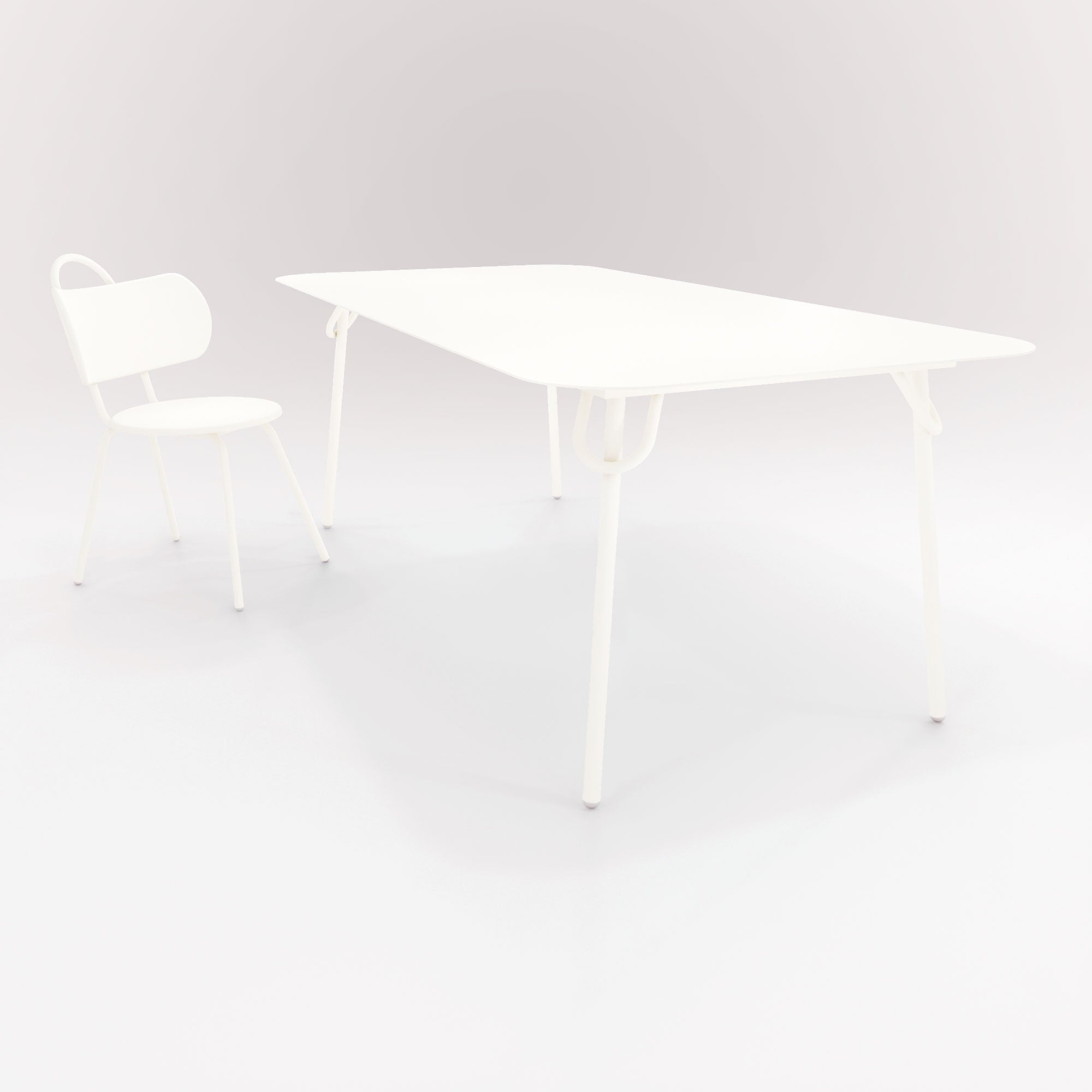 Table Swim 200x100cm - H75cm - Neige Matin - bibelo