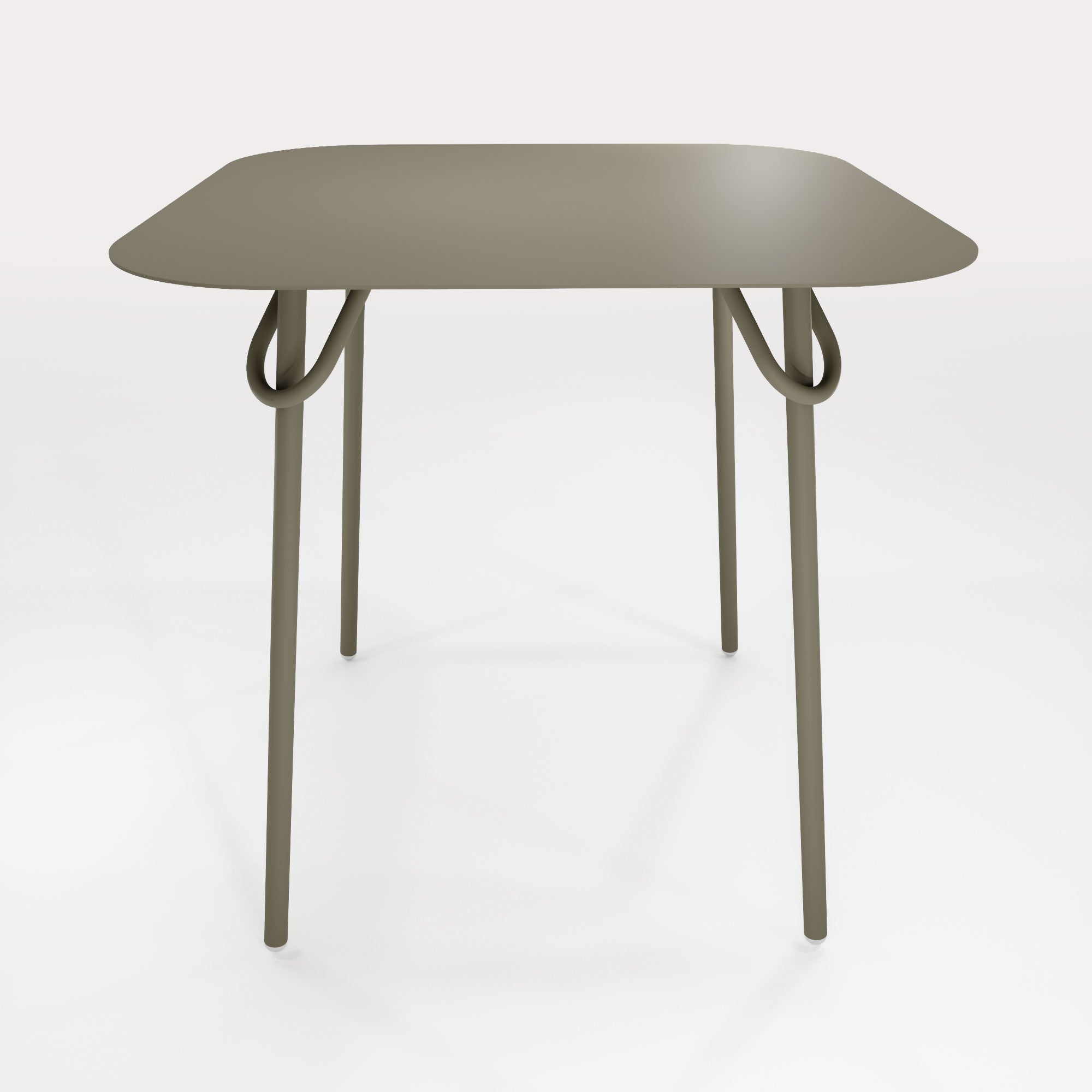 Table Duo Swim 75x75cm - H75cm - Kaki Cendre - bibelo
