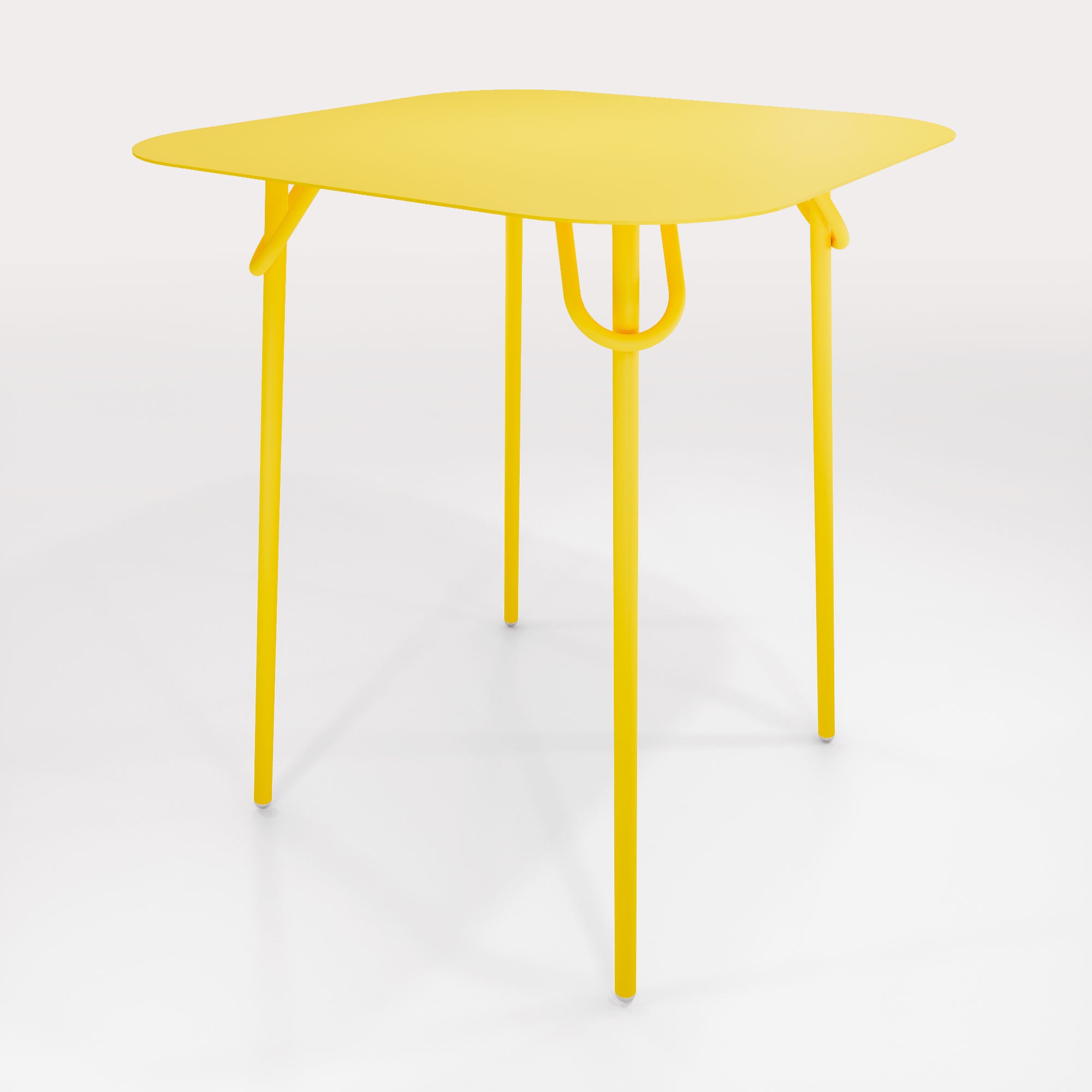 Table Duo Swim 75x75cm - H90cm - Jaune Cédrat - bibelo