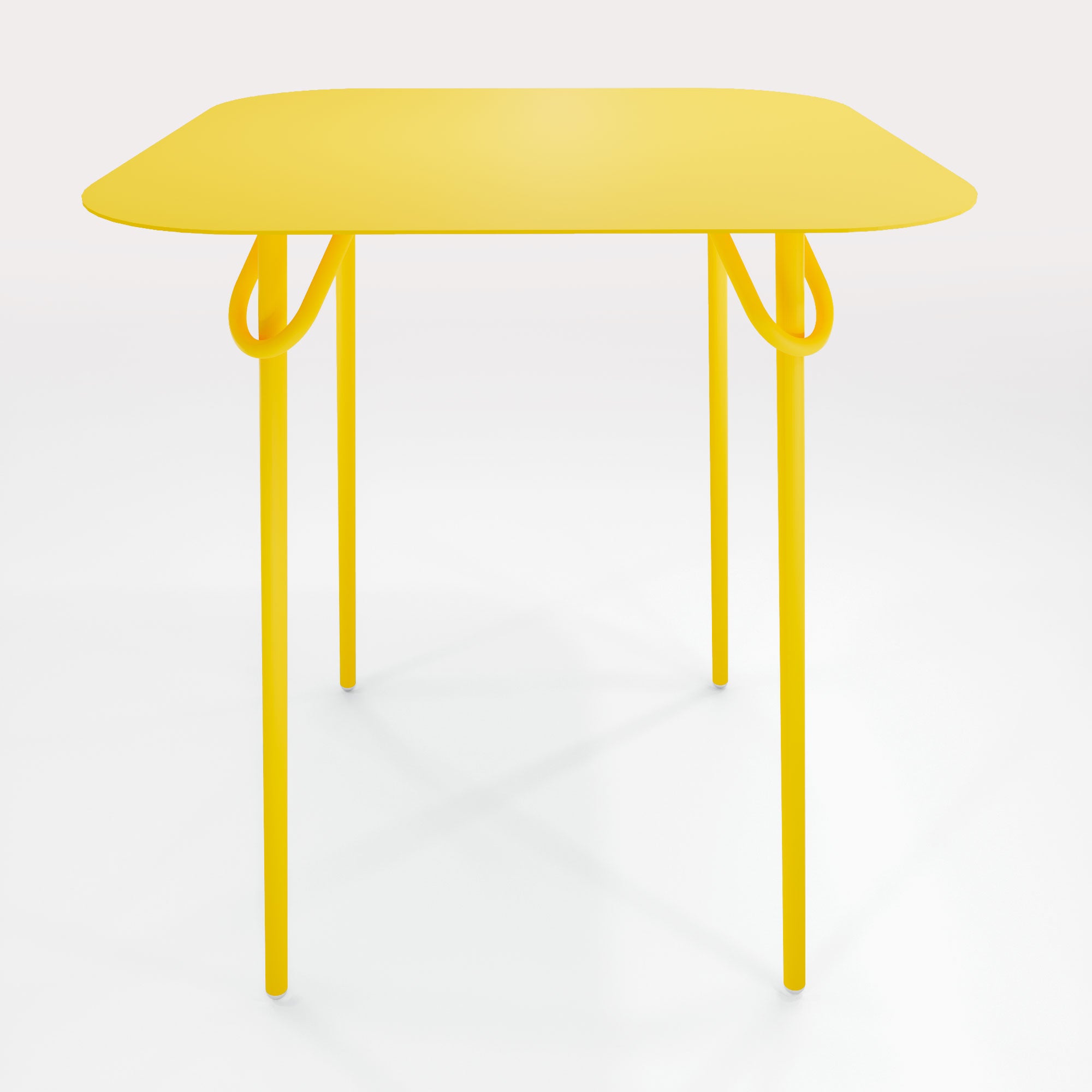 Table Duo Swim 75x75cm - H90cm - Jaune Cédrat - bibelo