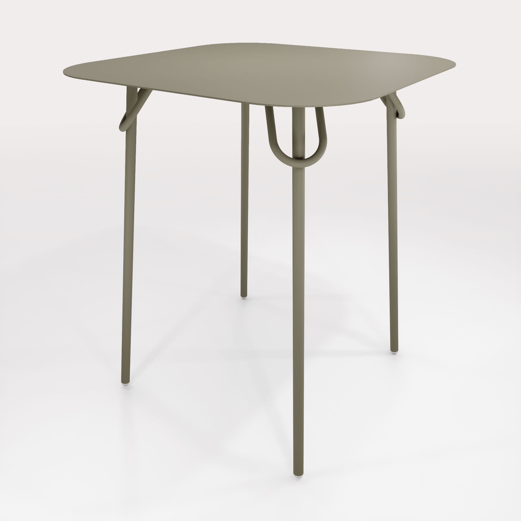 Table Duo Swim 75x75cm - H90cm - Kaki Cendre - bibelo