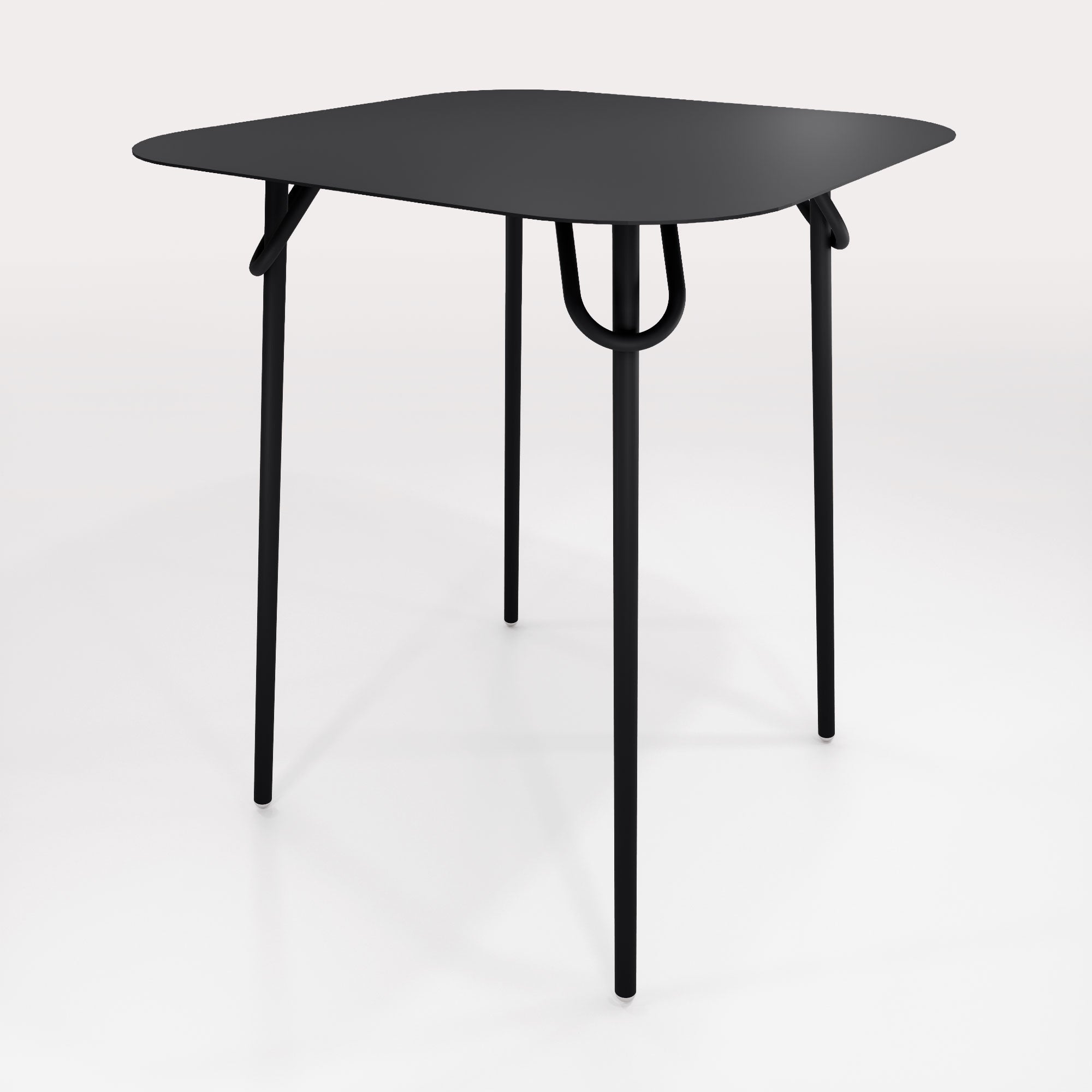 Table Duo Swim 75x75cm - H90cm - Noir Iconique - bibelo