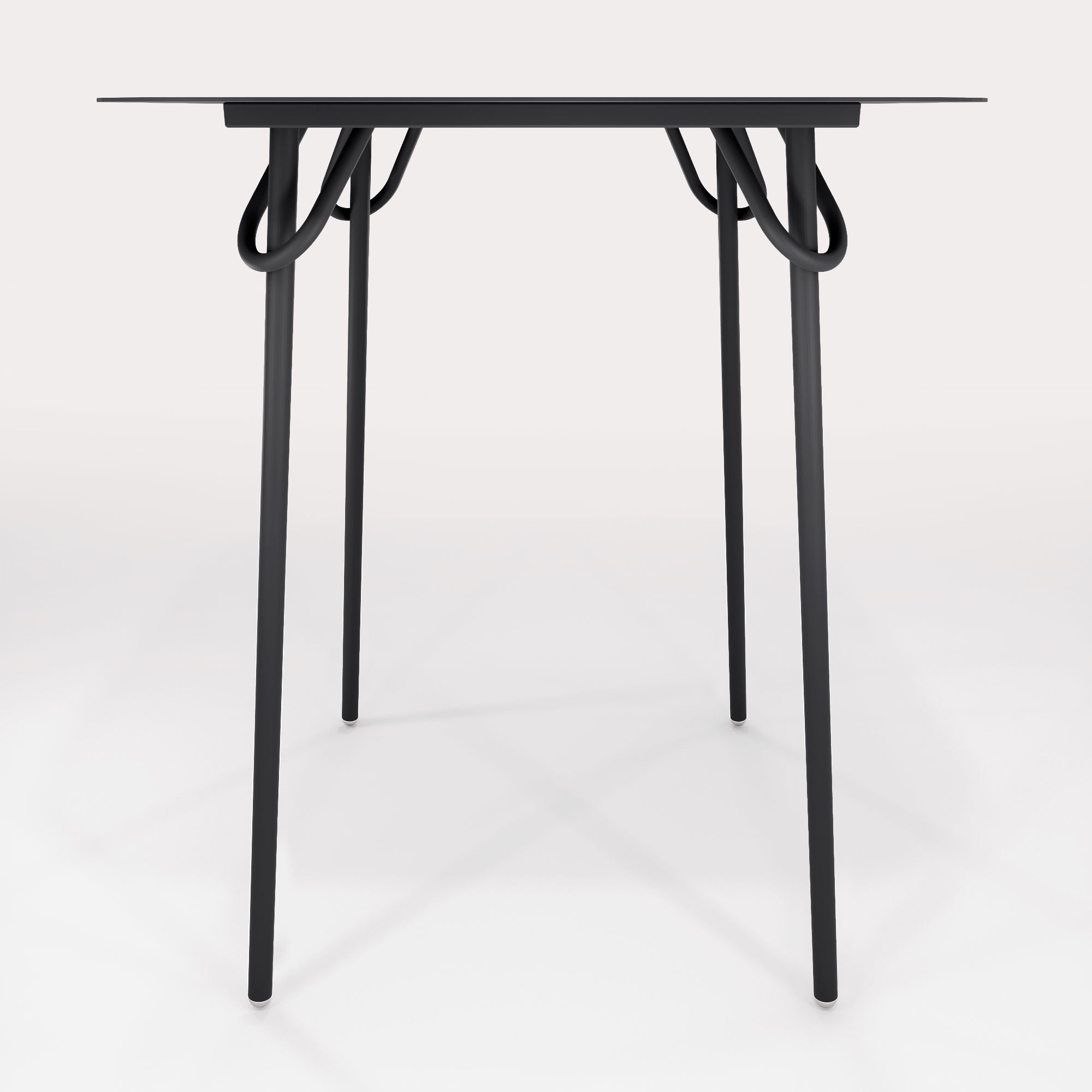 Table Duo Swim 75x75cm - H90cm - Noir Iconique - bibelo