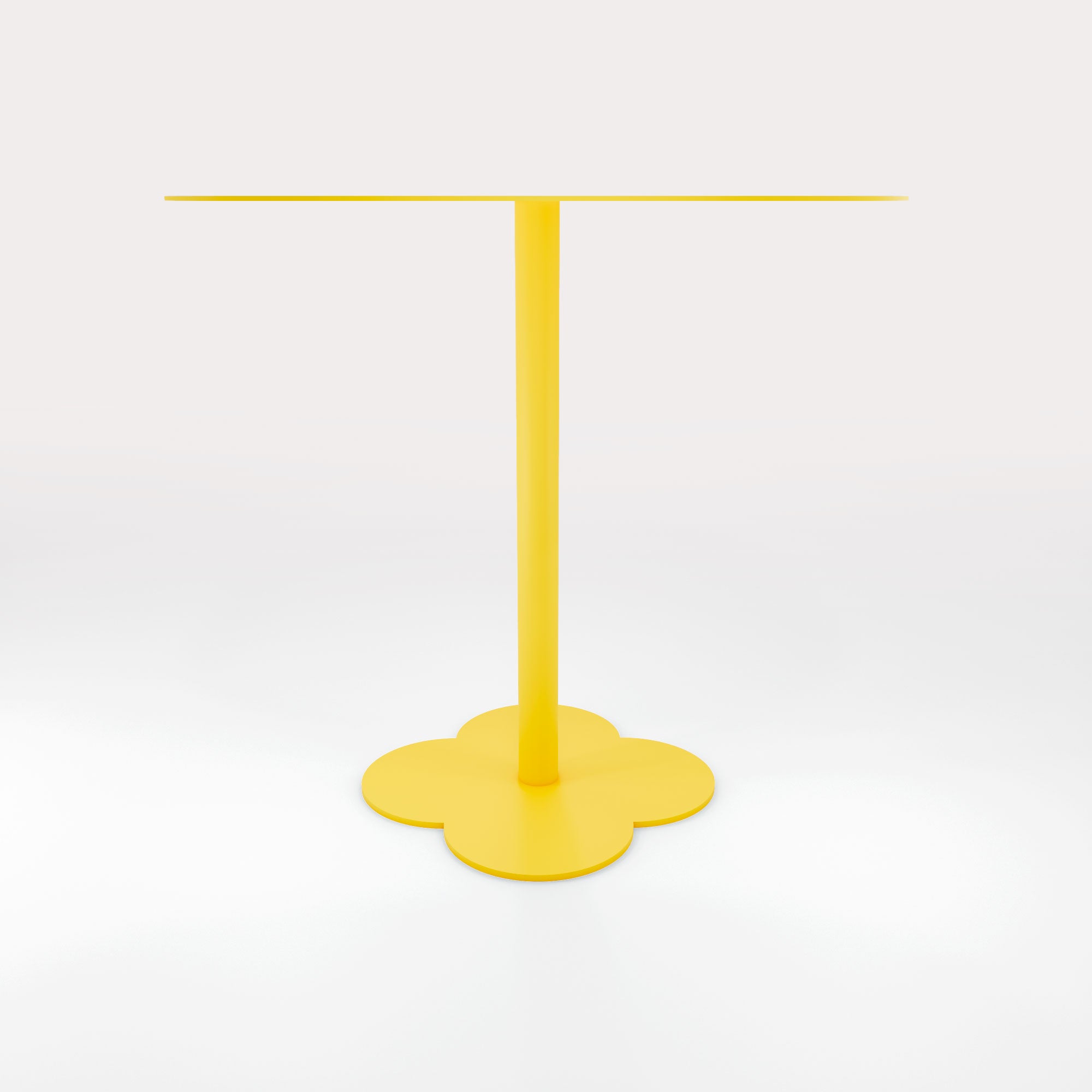 Table Duo Lilypad 72.5x72.5cm - H72cm - Jaune Cédrat - bibelo