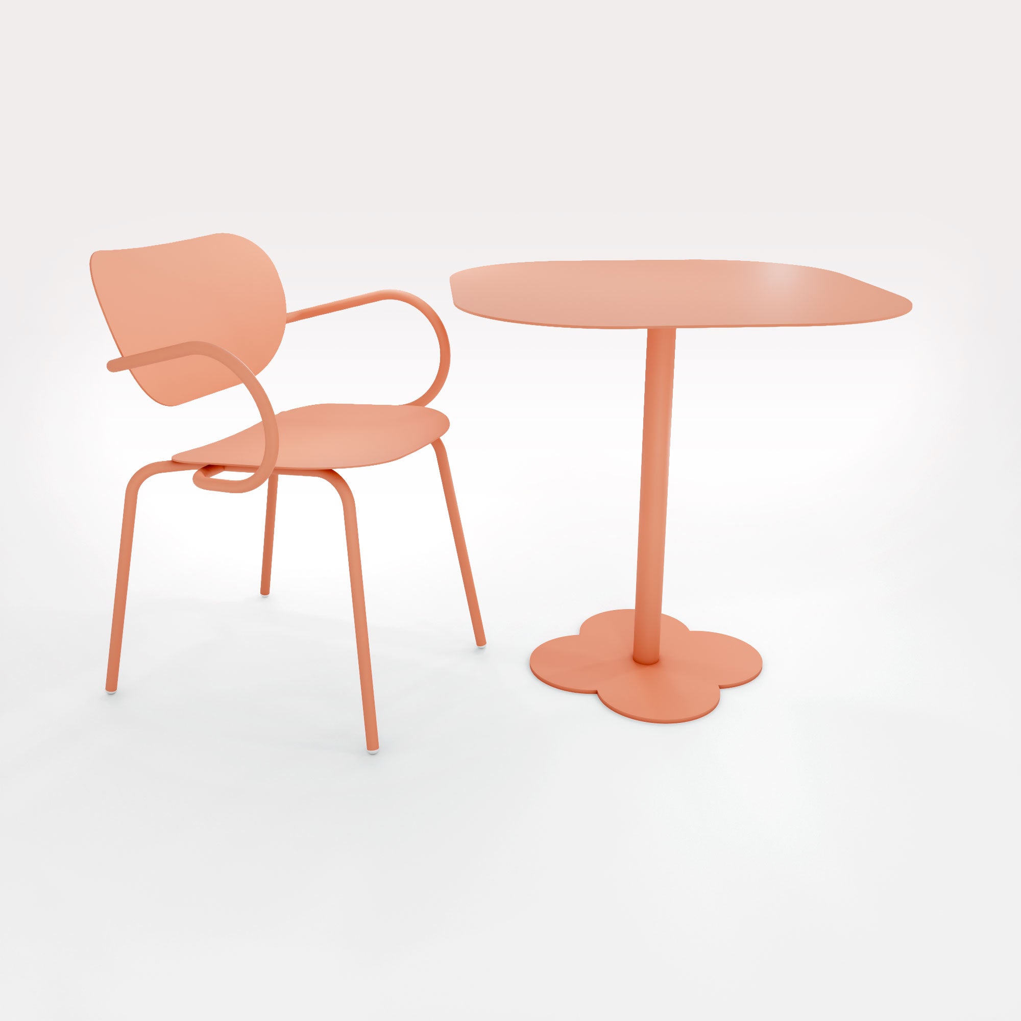 Table Duo Lilypad 72.5x72.5cm - H72cm - Terracotta Nuage - bibelo