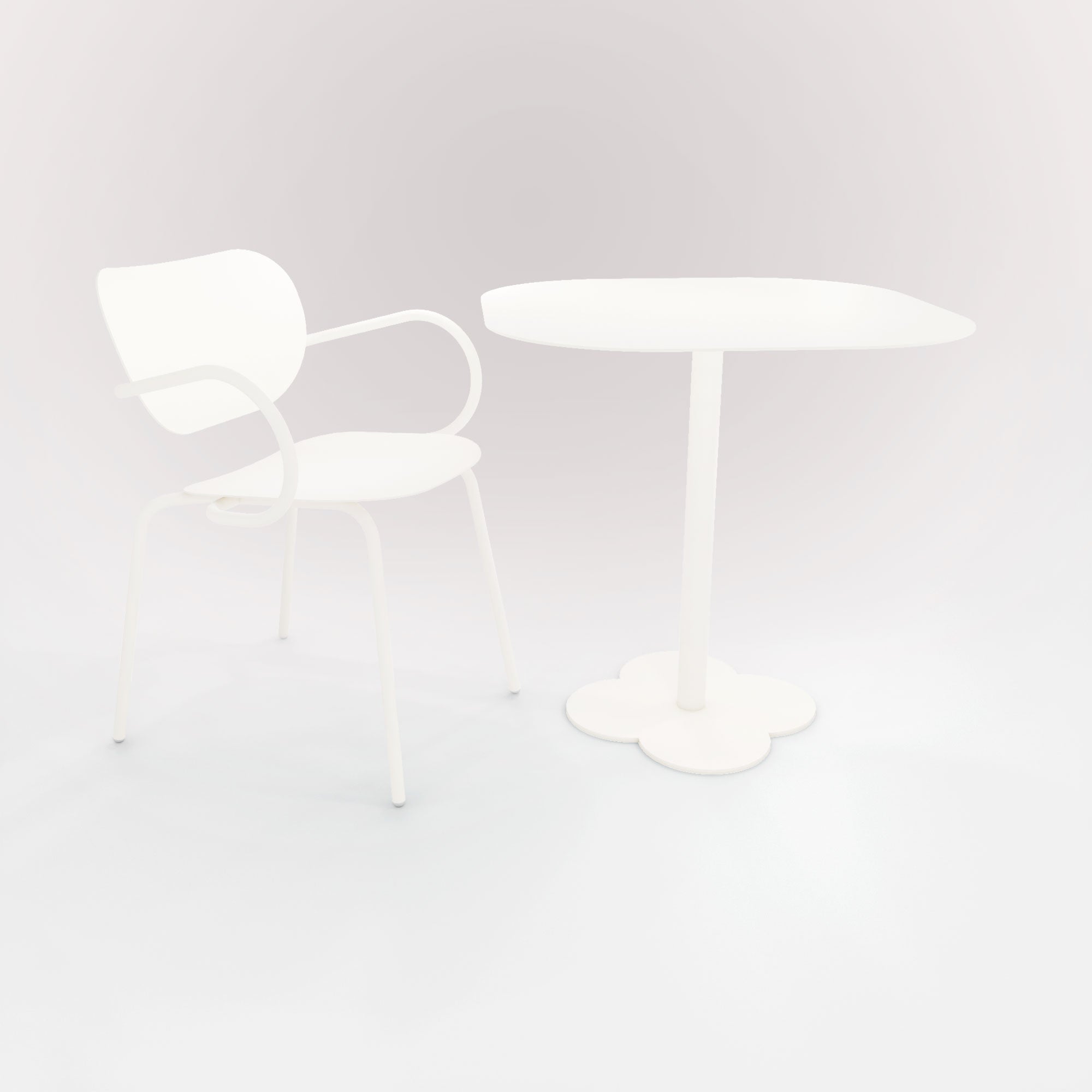 Table Duo Lilypad 72.5x72.5cm - H72cm - Neige Matin - bibelo
