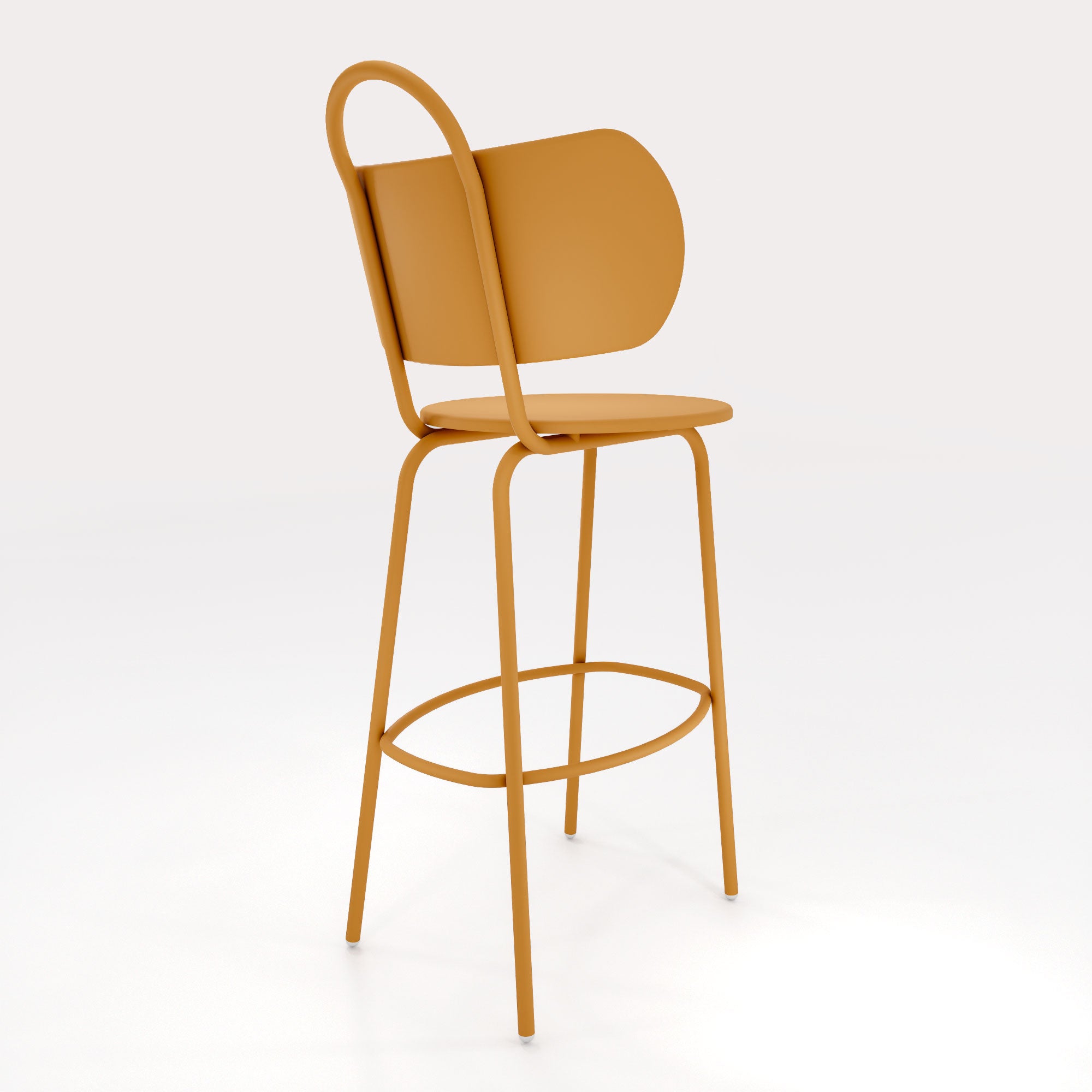 Tabouret Haut Swim H63cm - Lin Doré - bibelo