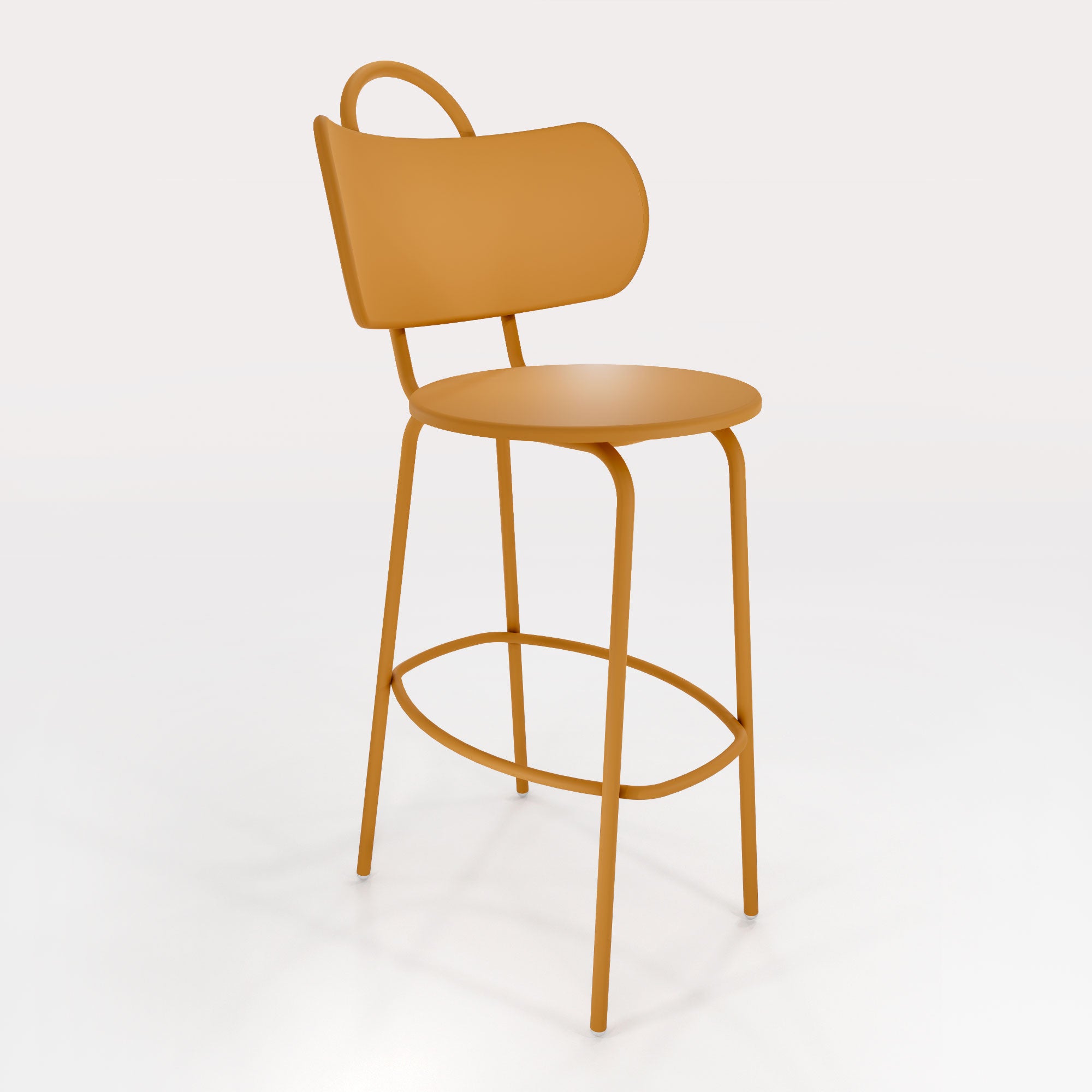 Tabouret Haut Swim H63cm - Lin Doré - bibelo