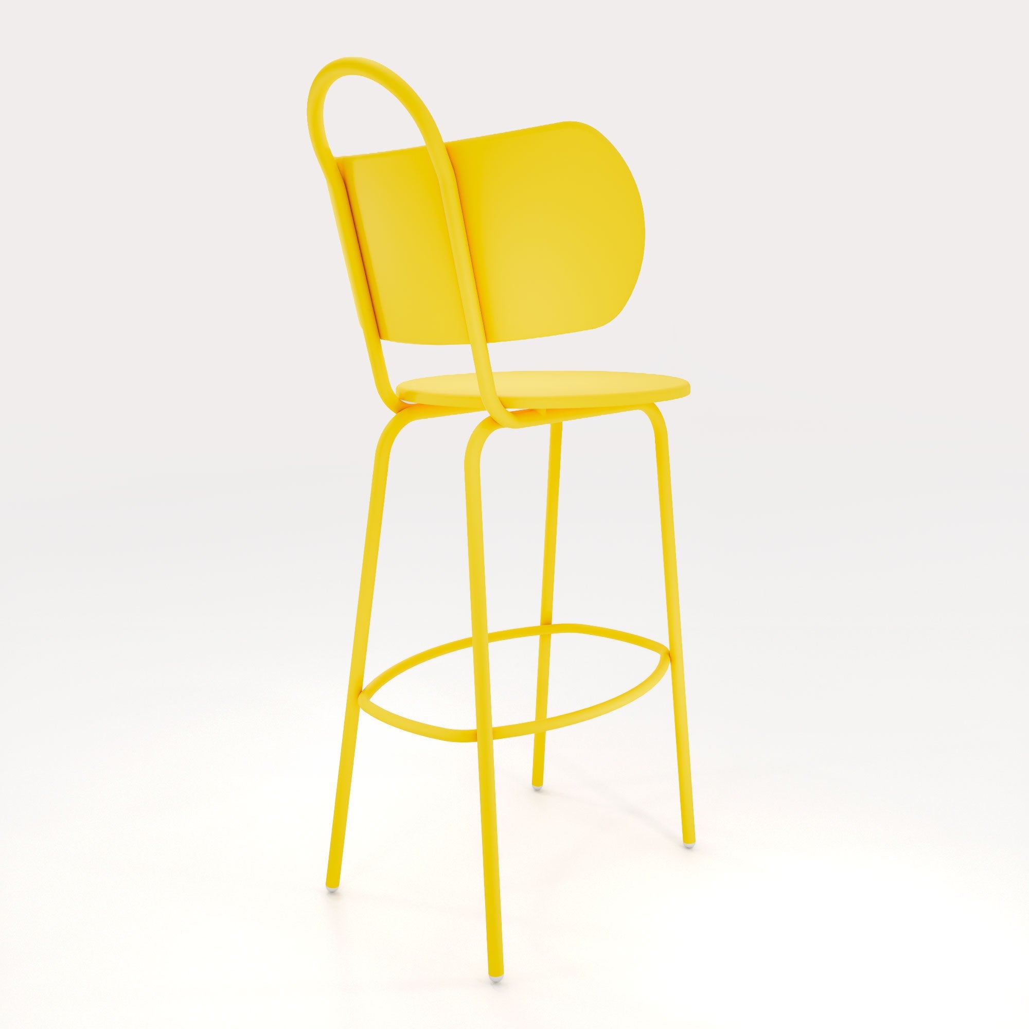 Tabouret Haut Swim H63cm - Jaune Cédrat - bibelo
