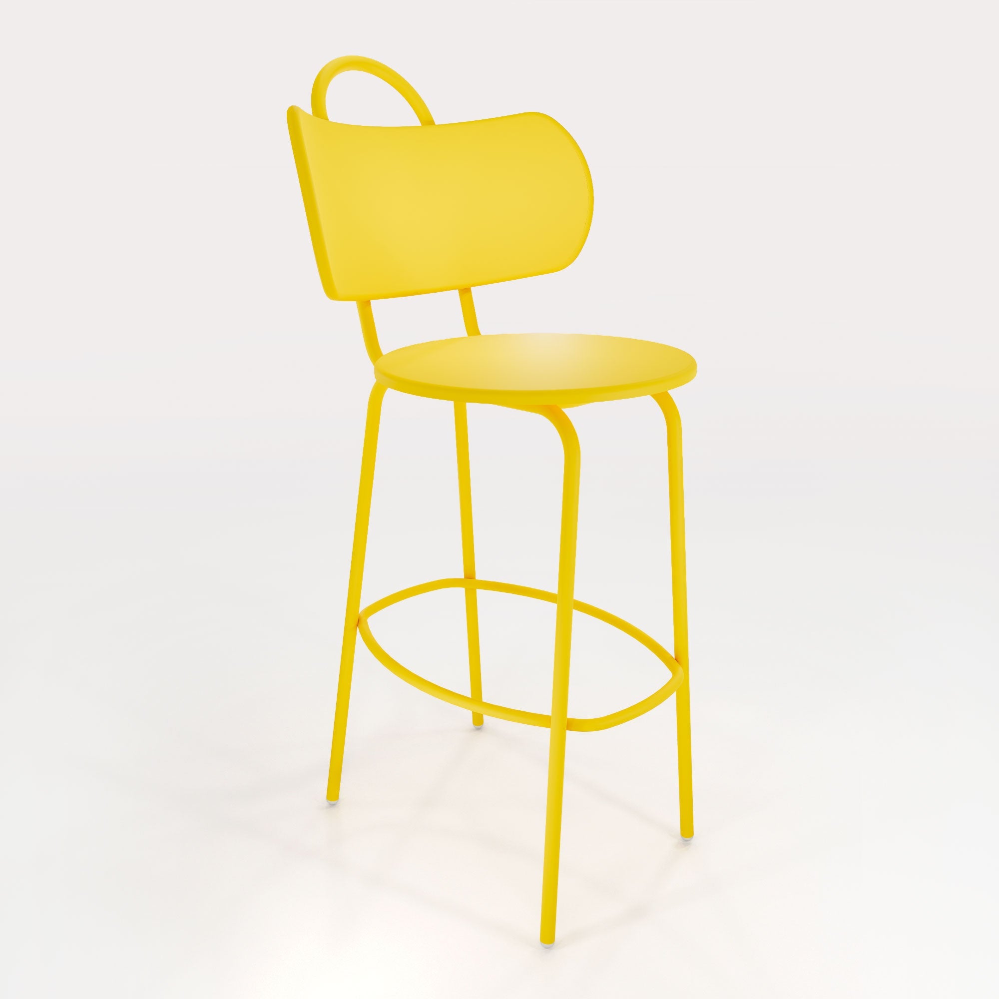 Tabouret Haut Swim H63cm - Jaune Cédrat - bibelo