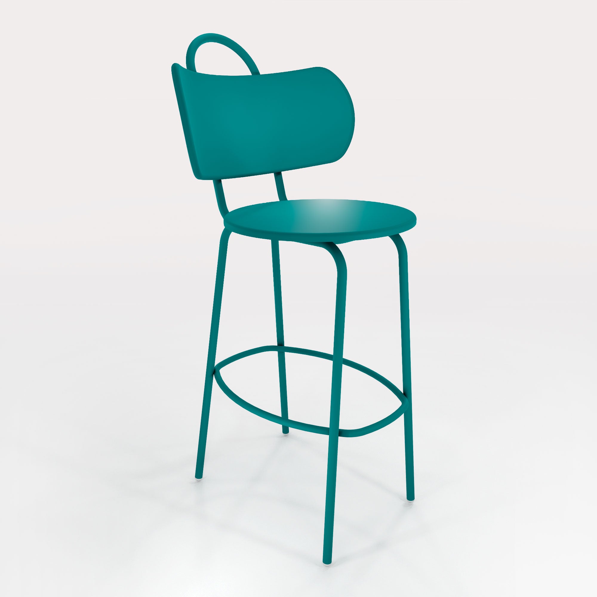 Tabouret haut Swim H63cm - Bleu Horizon - bibelo