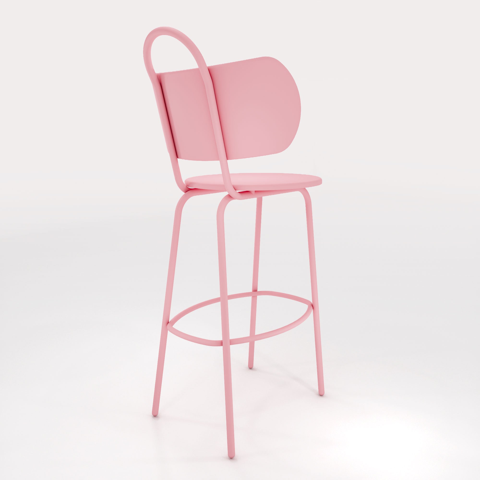 Tabouret Haut Swim H63cm - Rose Météores - bibelo