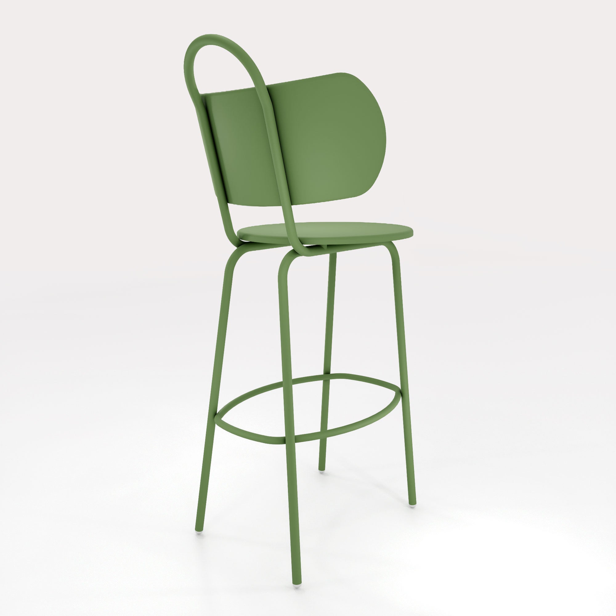 Tabouret Haut Swim H63cm - Vert Lichen - bibelo