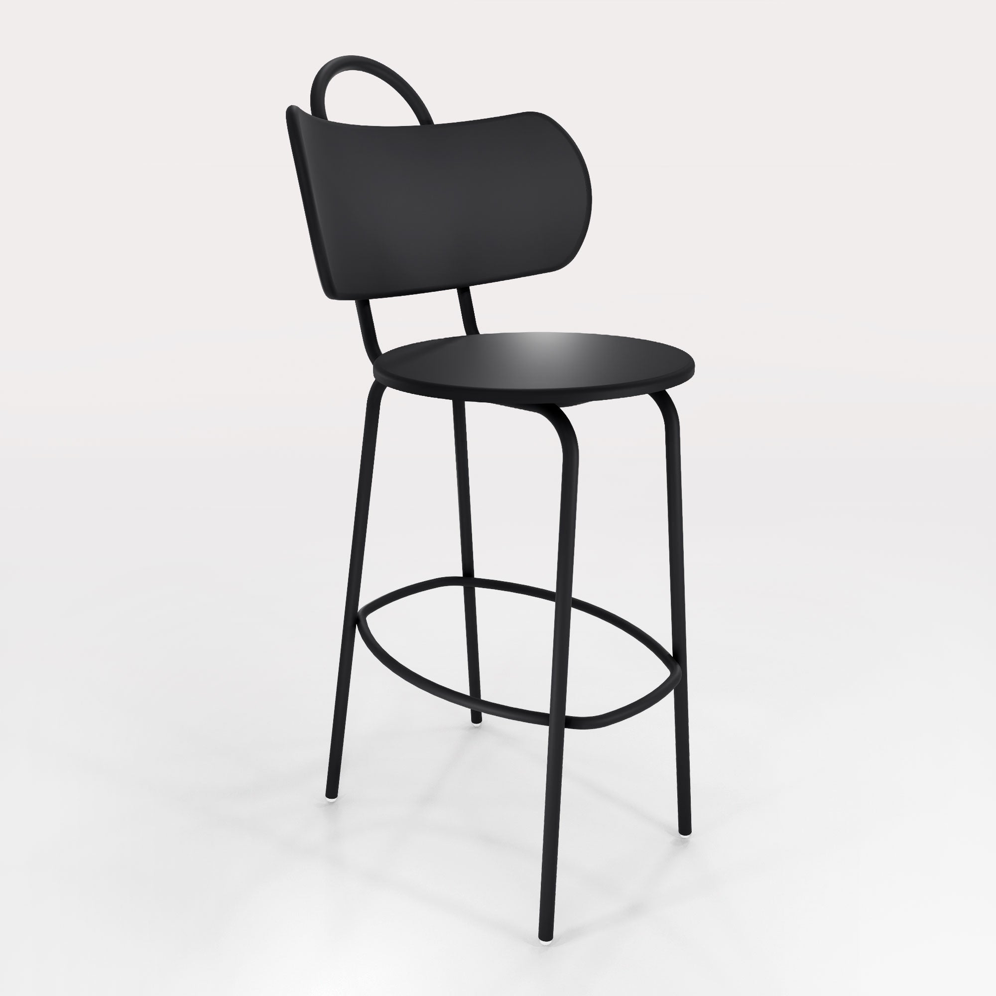 Tabouret Haut Swim H63cm - Noir Iconique - bibelo