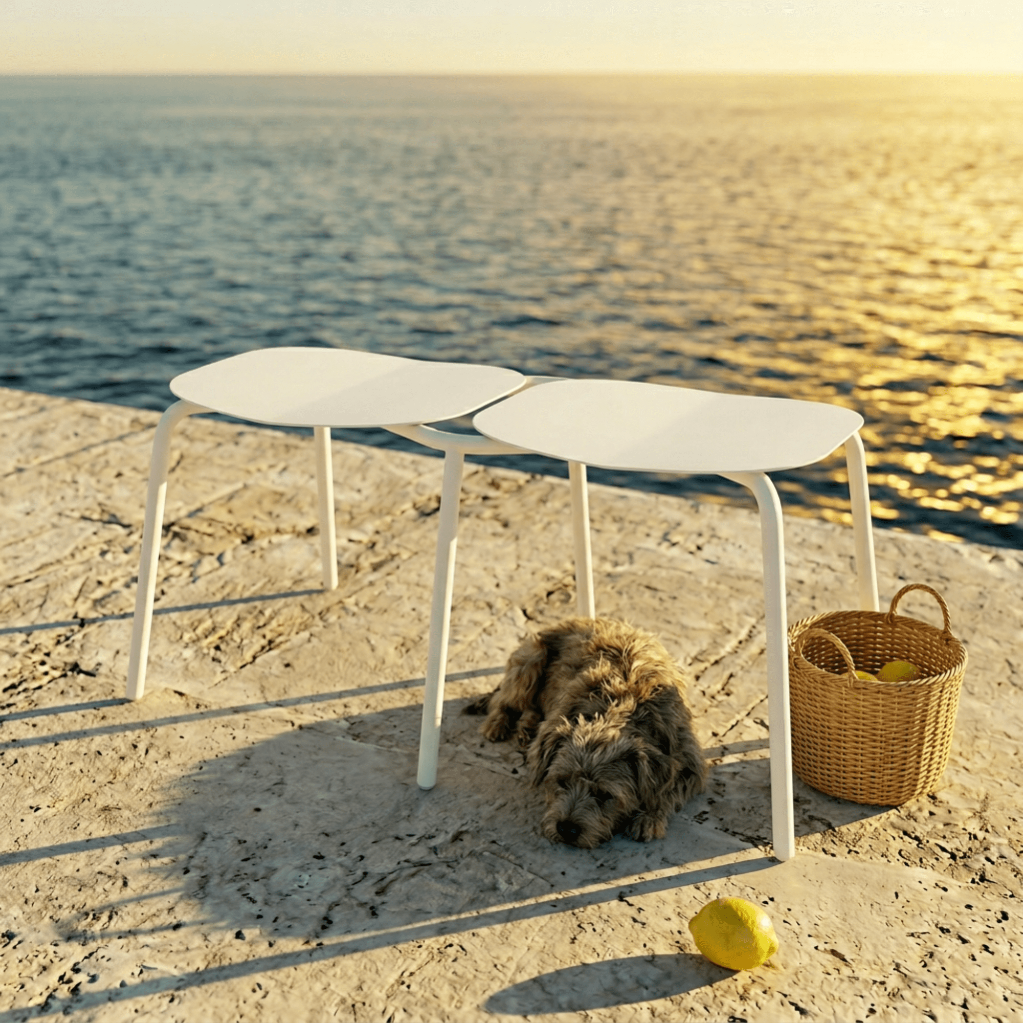 Tabouret Duo Breeze - Neige Matin - bibelo