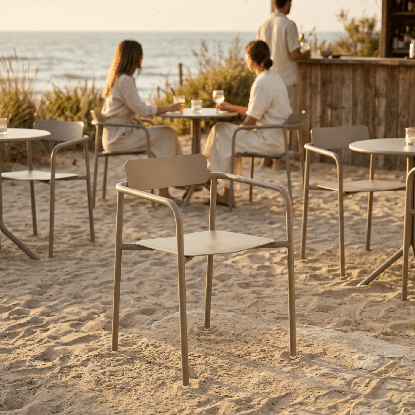 Chaise Breeze - Kaki Cendre - bibelo