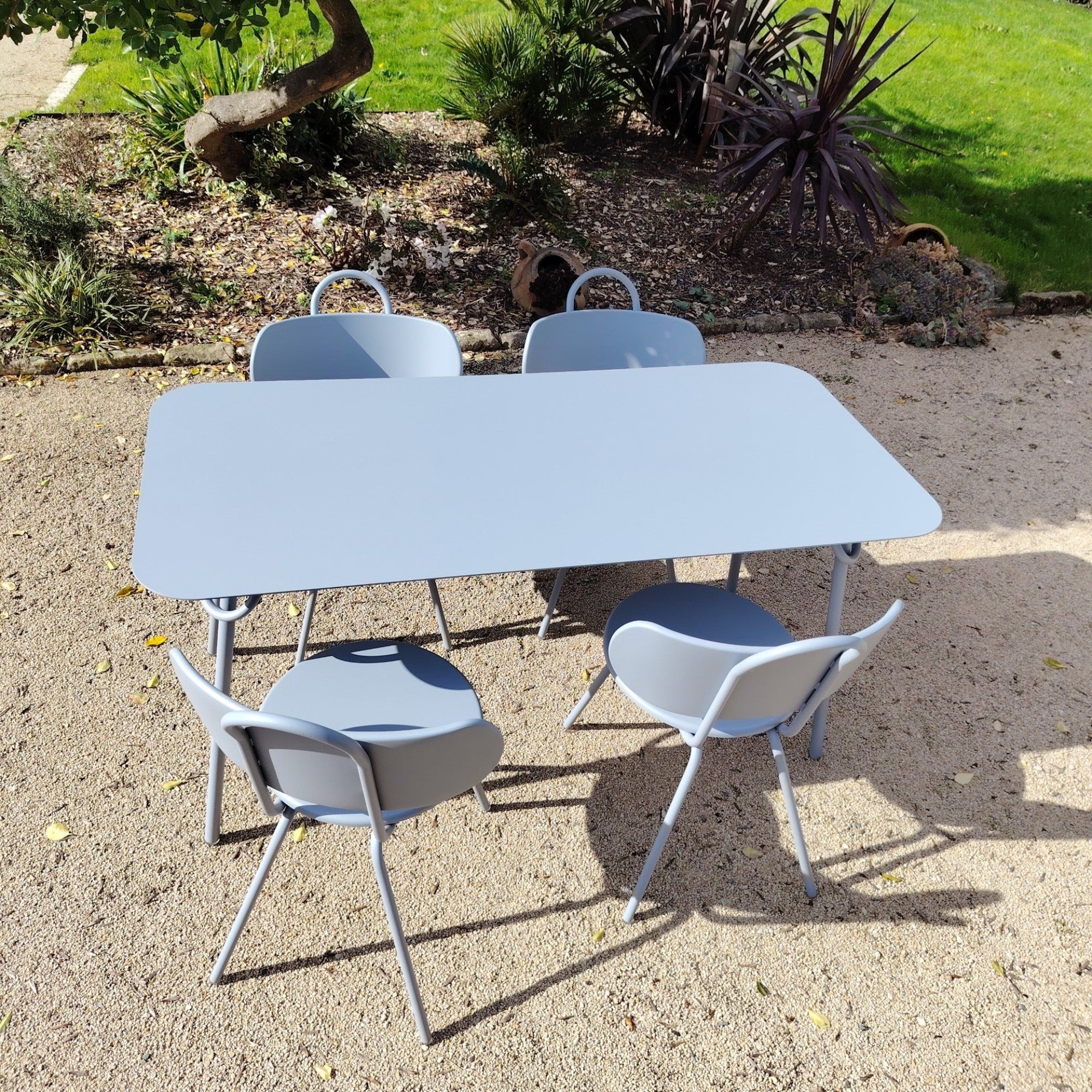 Table Swim 200x100cm - H75cm - Gris Galet - bibelo