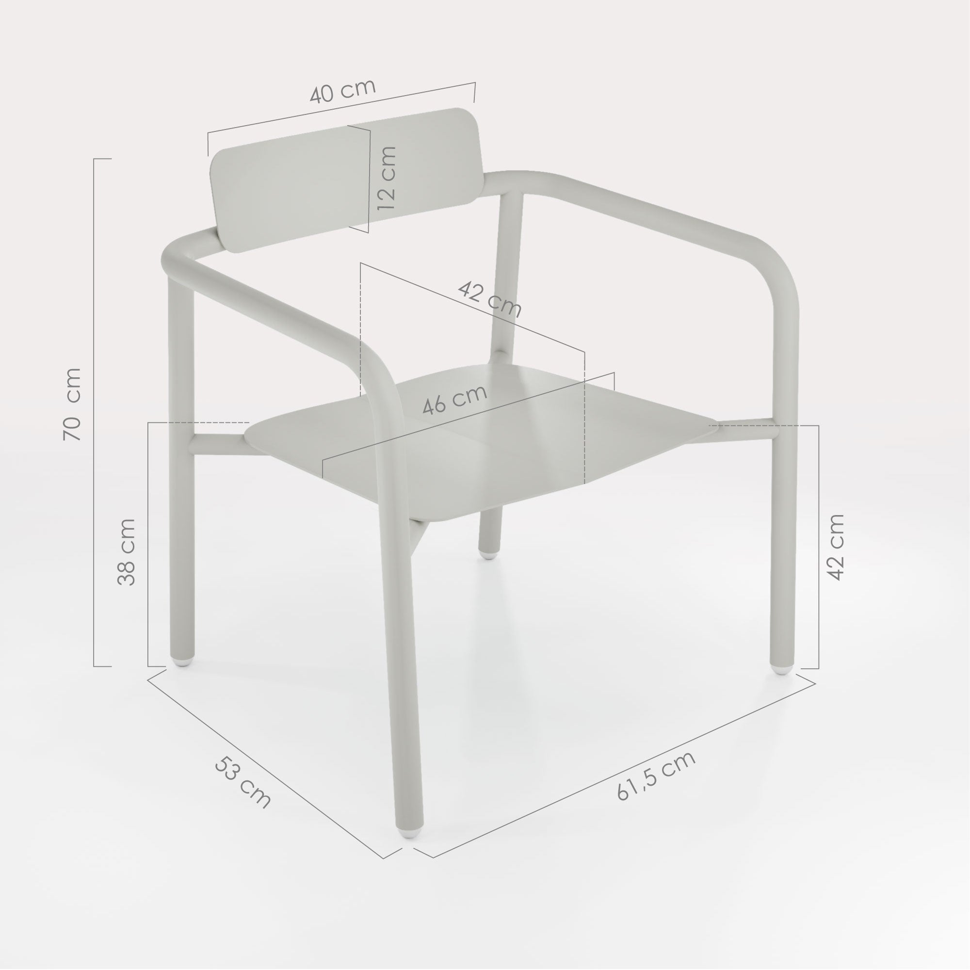 Fauteuil Lounge Breeze - Gris Galet - bibelo