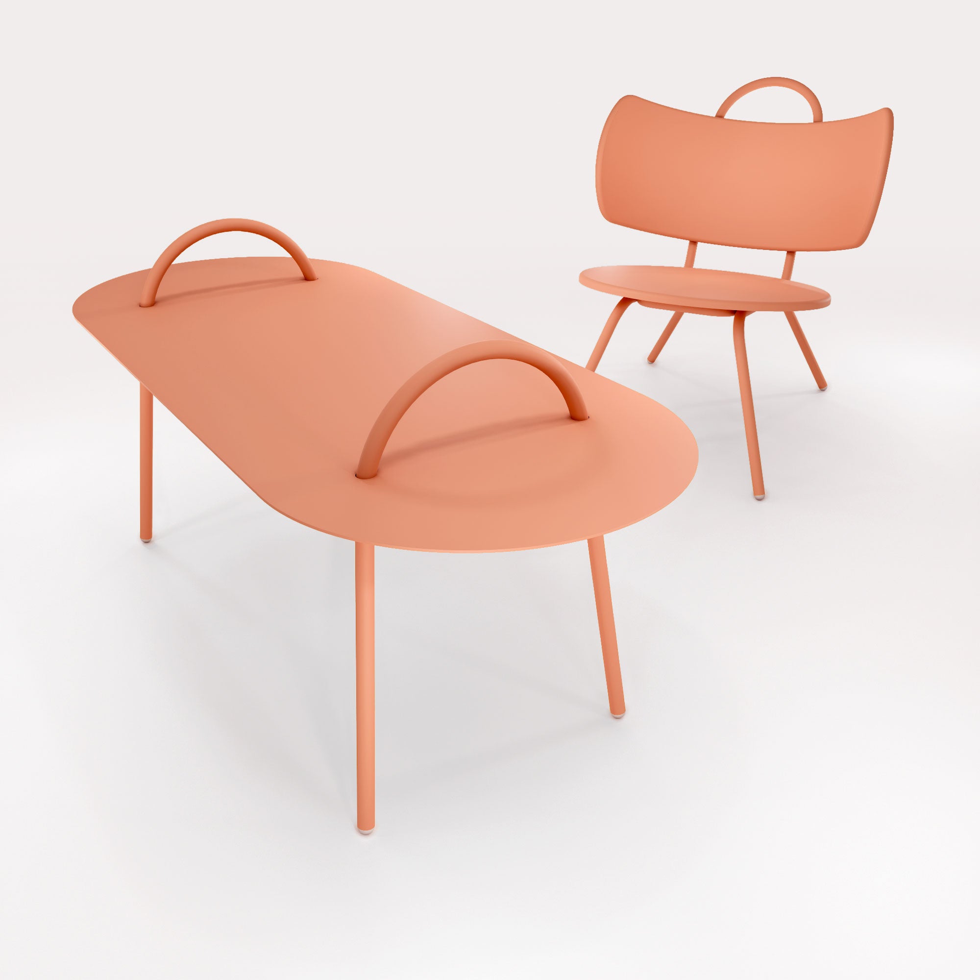 Table Basse Swim 117,5x49cm - Terracotta Nuage - bibelo