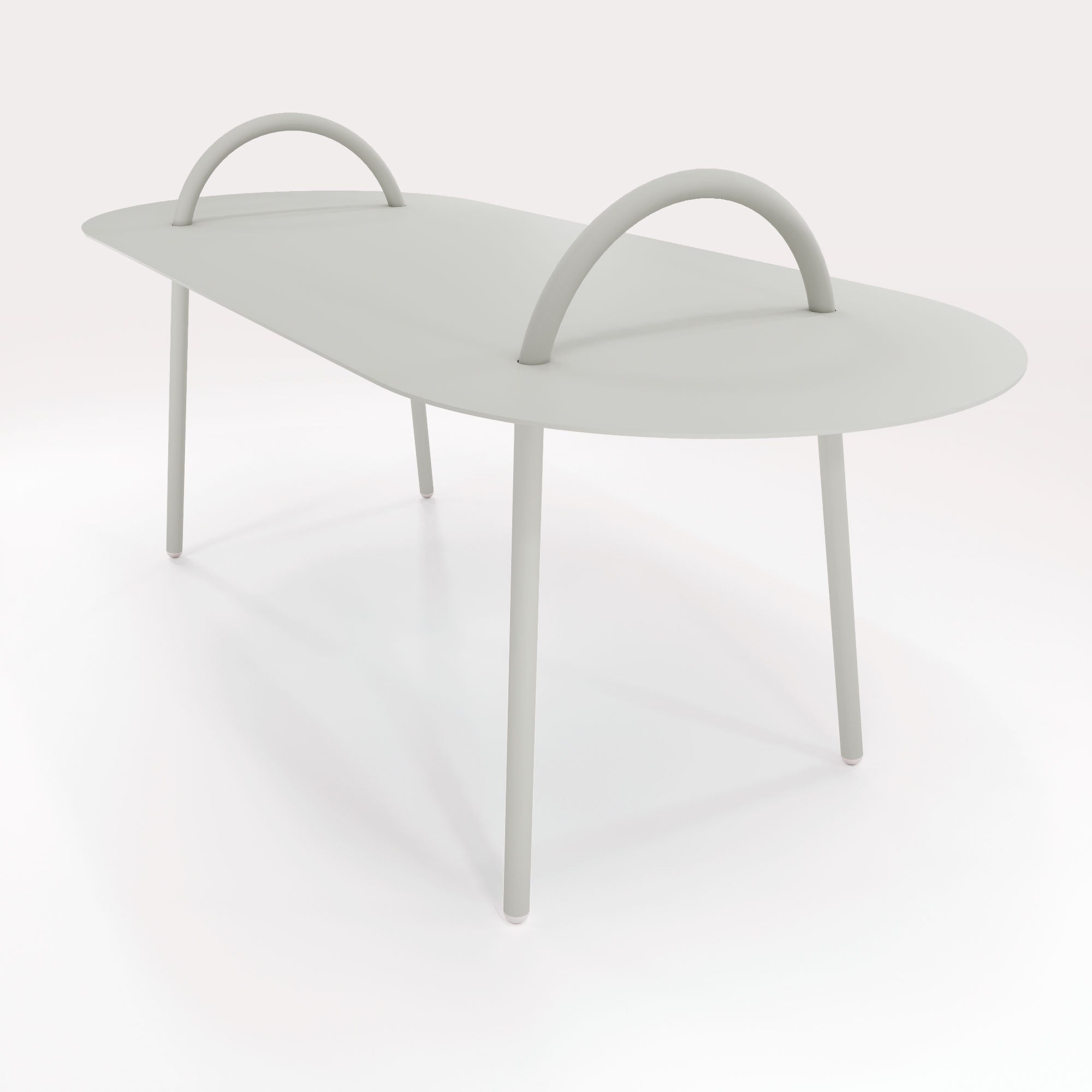 Table Basse Swim 117,5x49cm - Gris Galet - bibelo