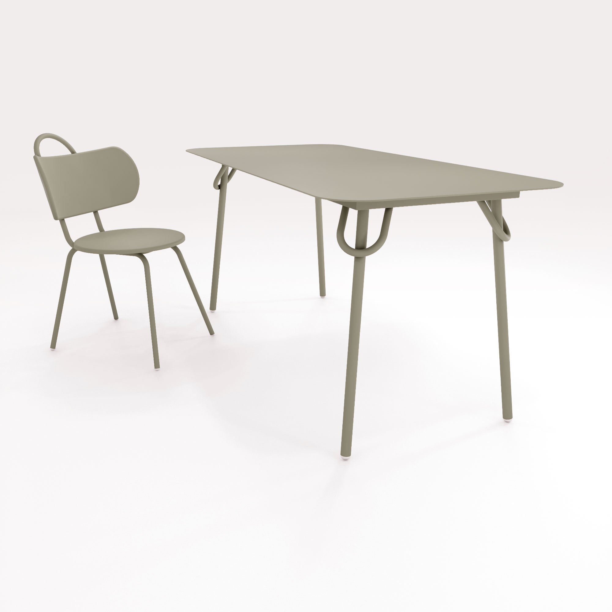 Table Swim 160x75cm - Kaki Cendre - bibelo