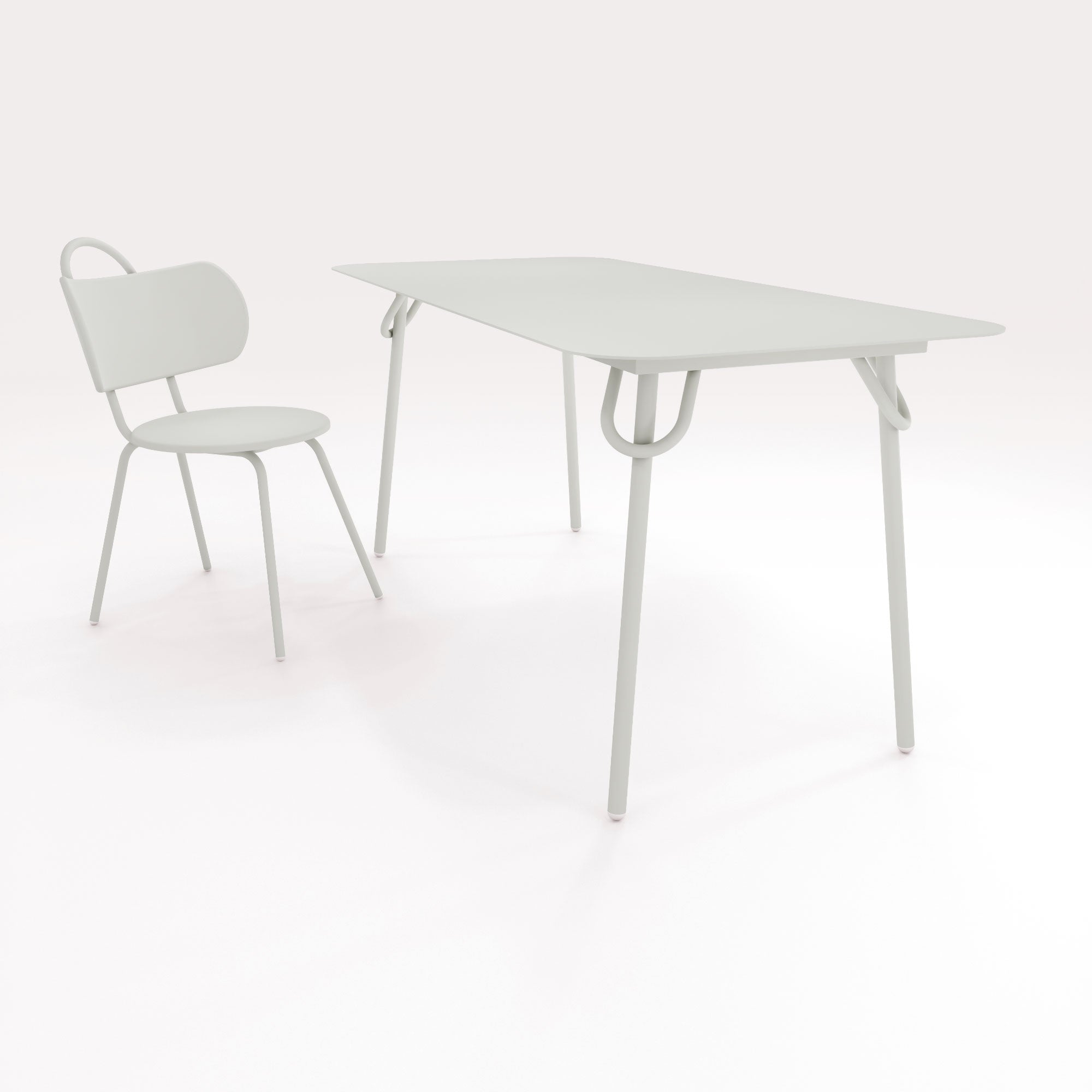 Table Swim 160x75cm - Gris Galet - bibelo