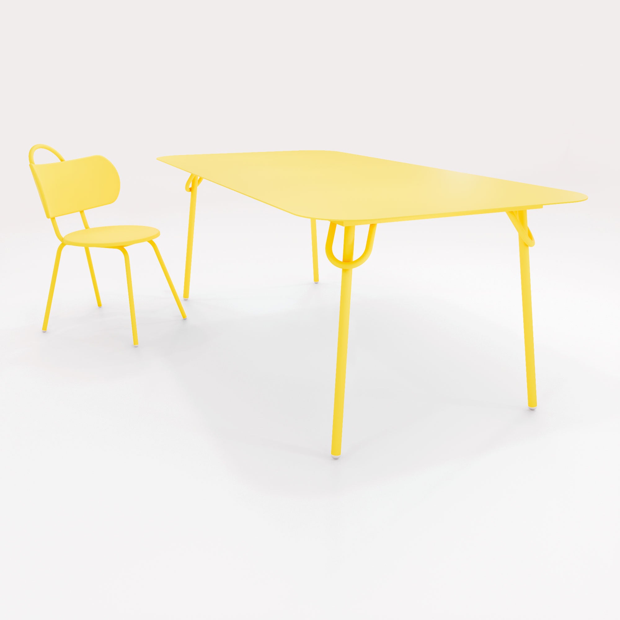 Table Swim 200x100cm - H75cm - Jaune Cédrat - bibelo