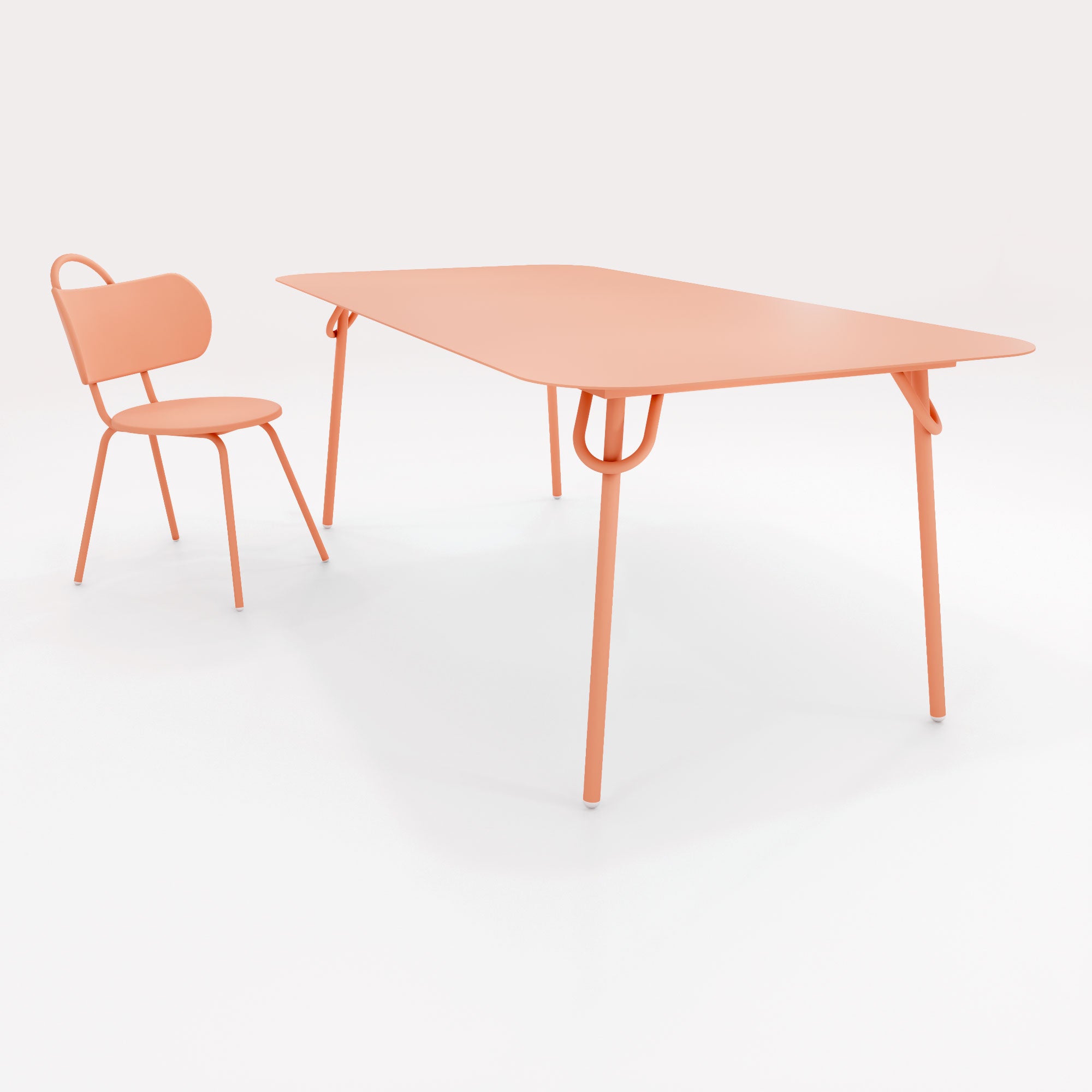 Table Swim 200x100cm - H75cm - Terracotta Nuage - bibelo