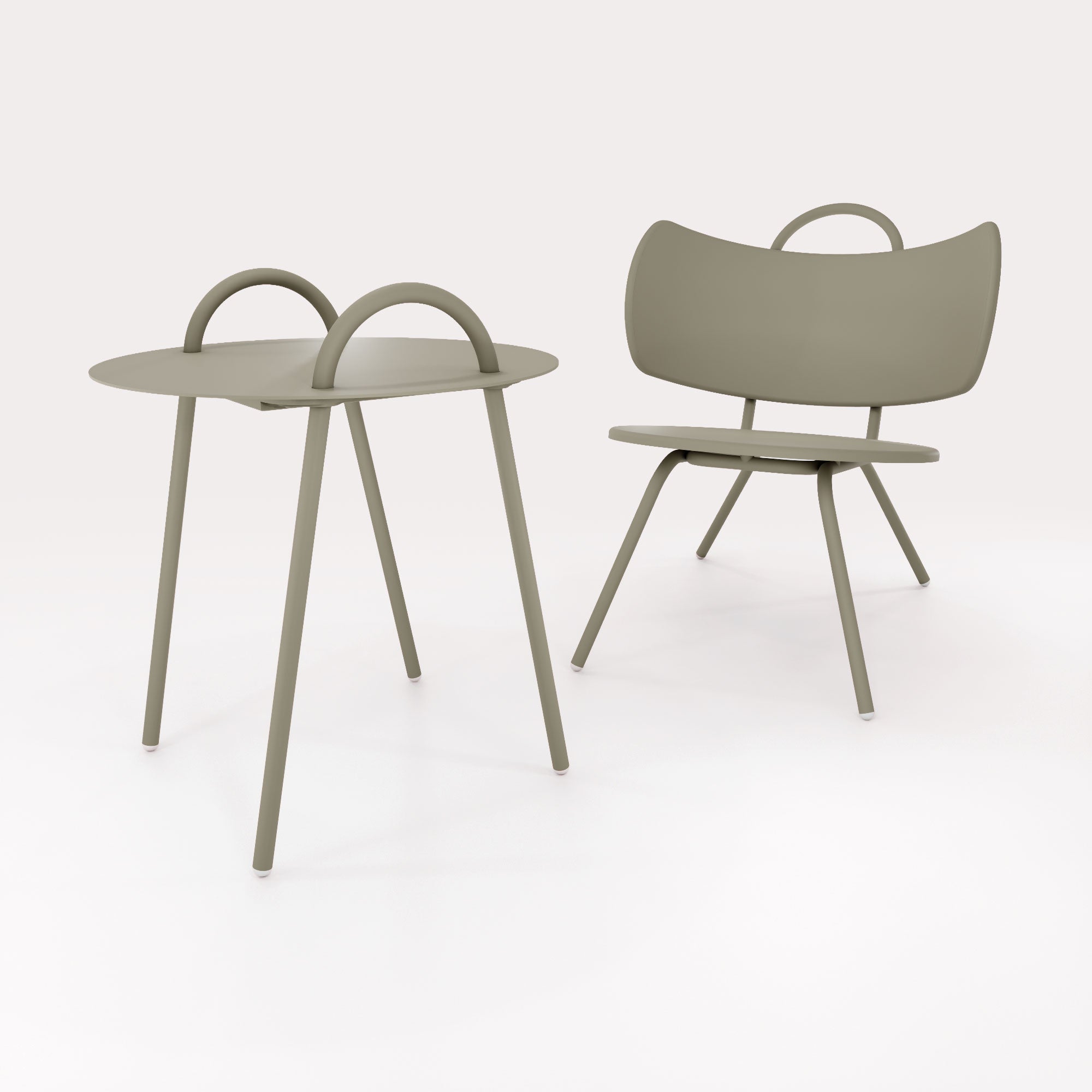 Table Basse Swim D15cm - Kaki Cendre - bibelo