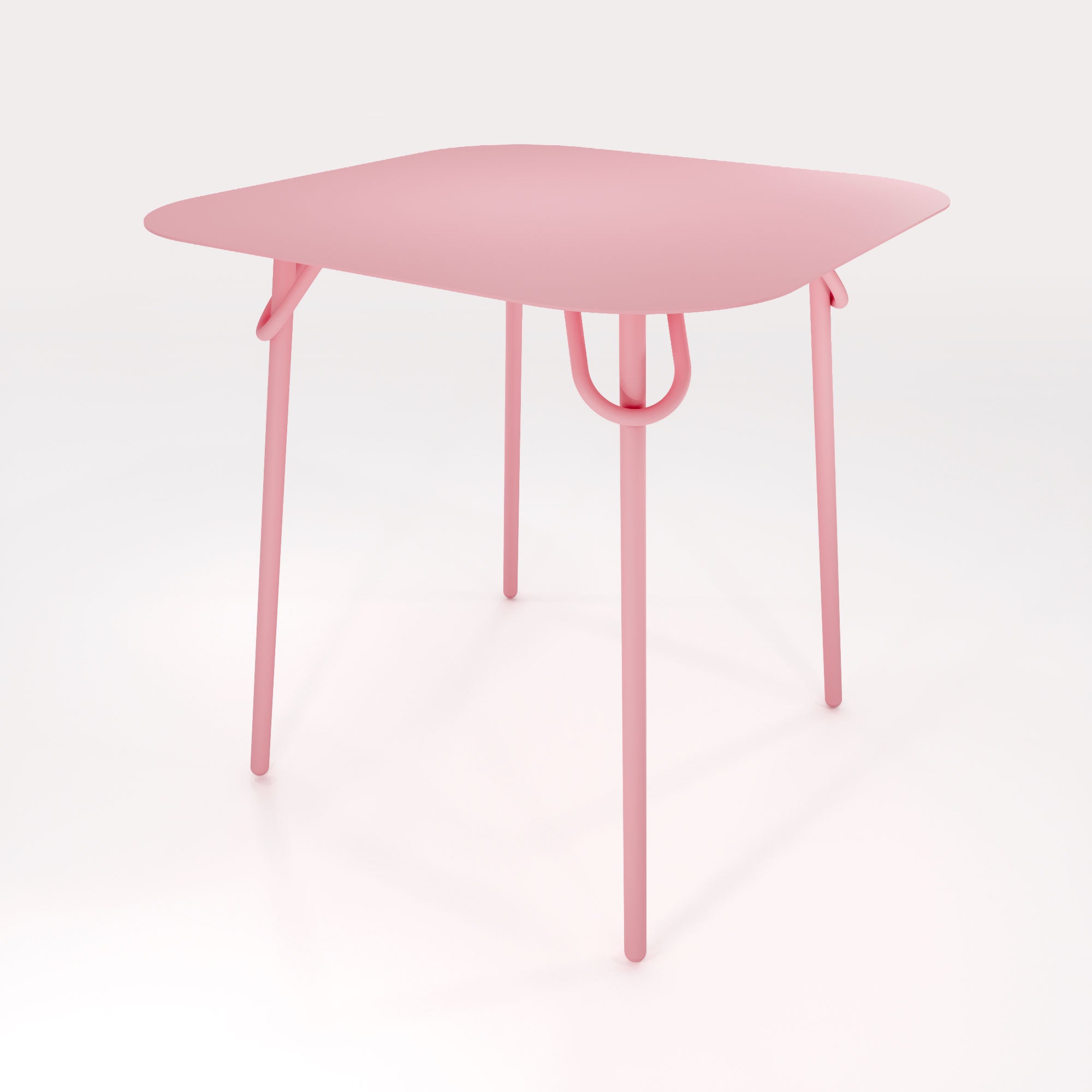 Table Duo Swim 75x75cm - H75cm - Rose Météores - bibelo