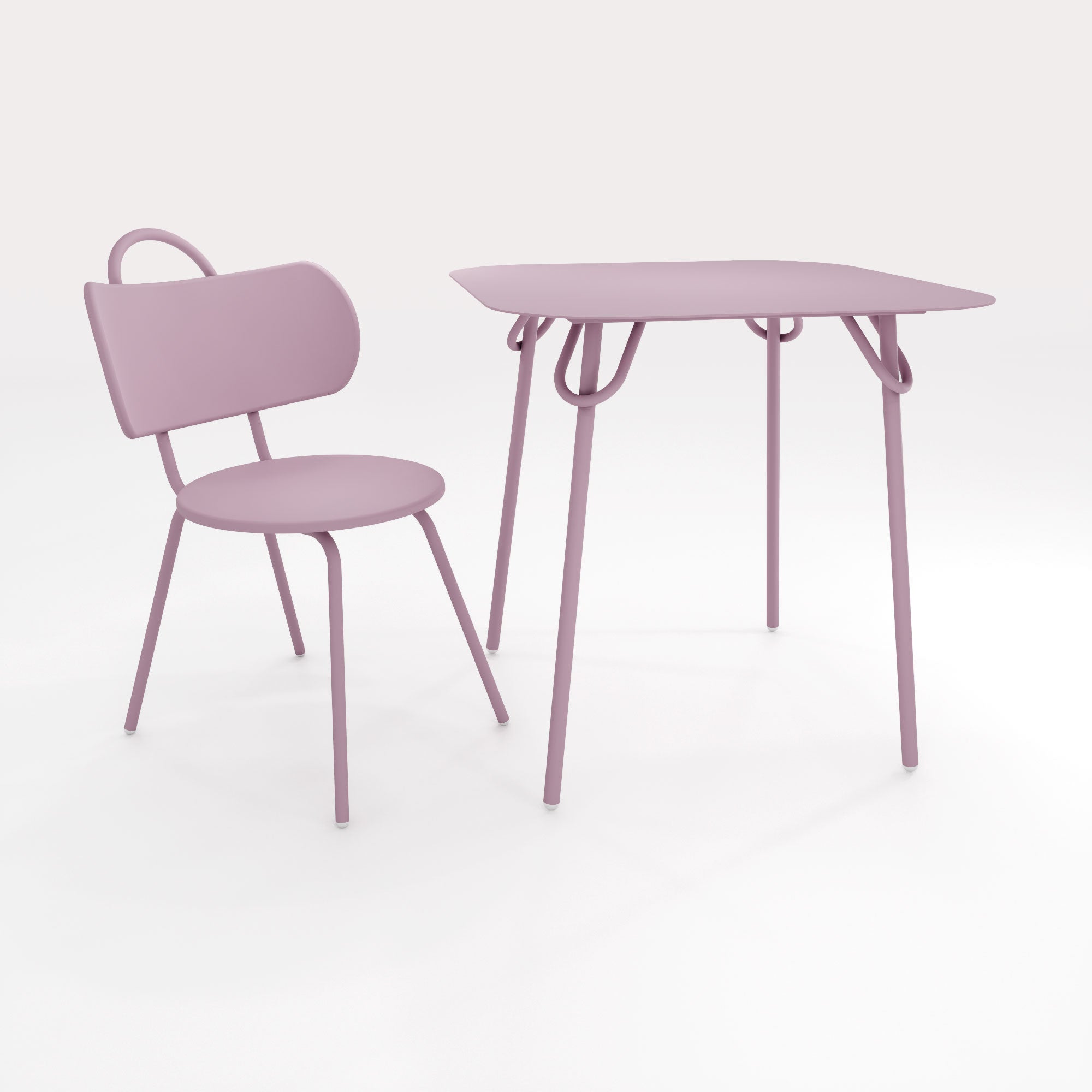 Table Duo Swim 75x75cm - H75cm - Brume Lavande - bibelo