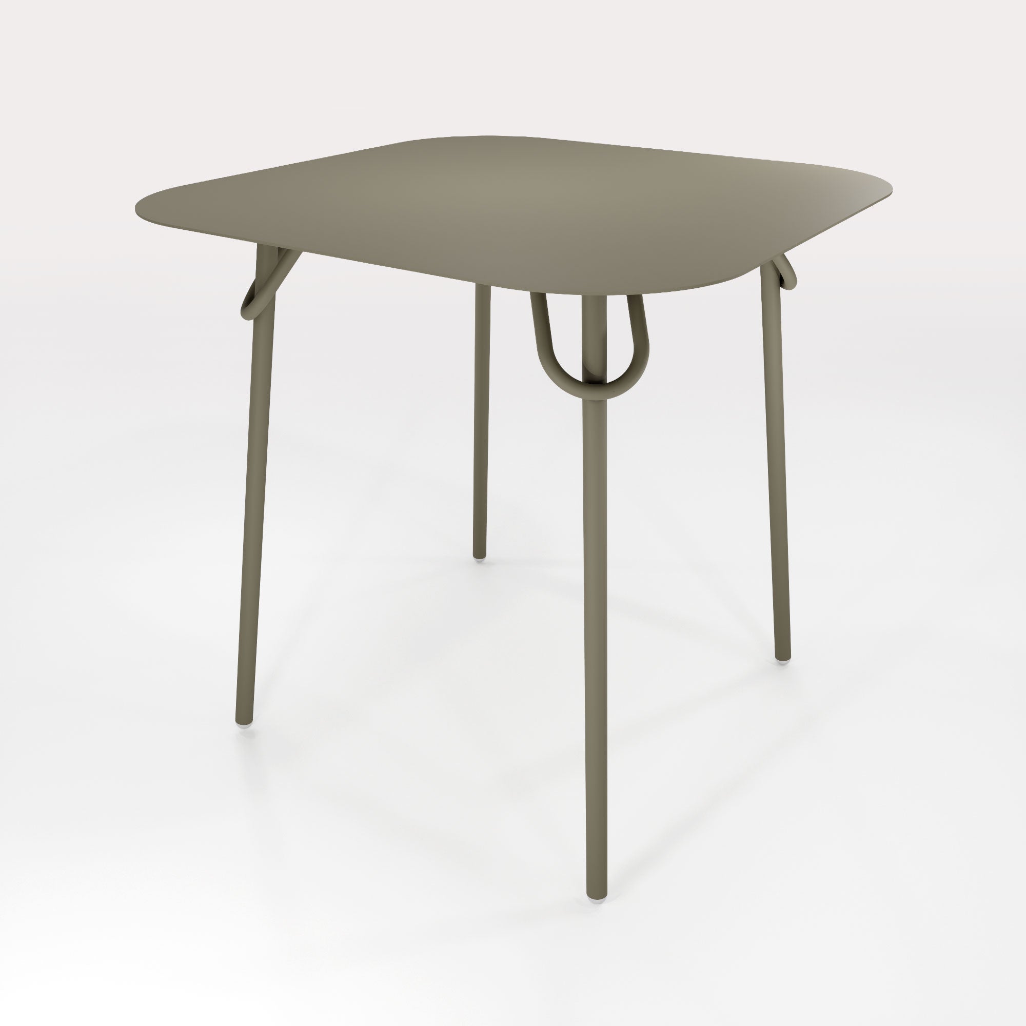 Table Duo Swim 75x75cm - H75cm - Kaki Cendre - bibelo