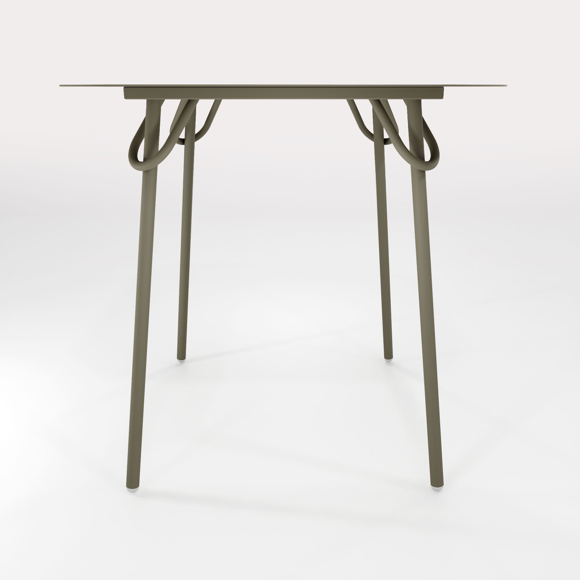 Table Duo Swim 75x75cm - H75cm - Kaki Cendre - bibelo