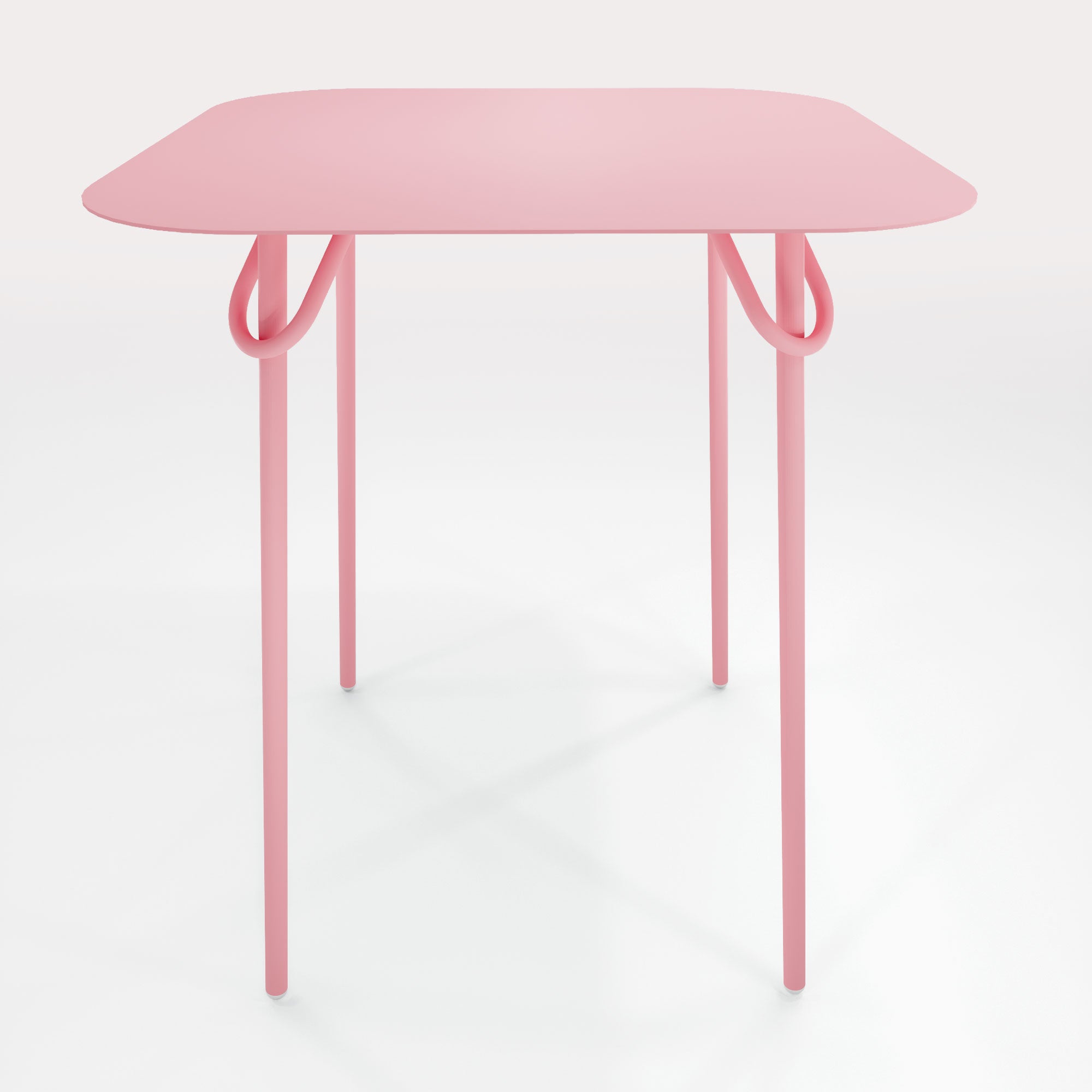 Table Duo Swim 75x75cm - H90cm - Rose Météores - bibelo