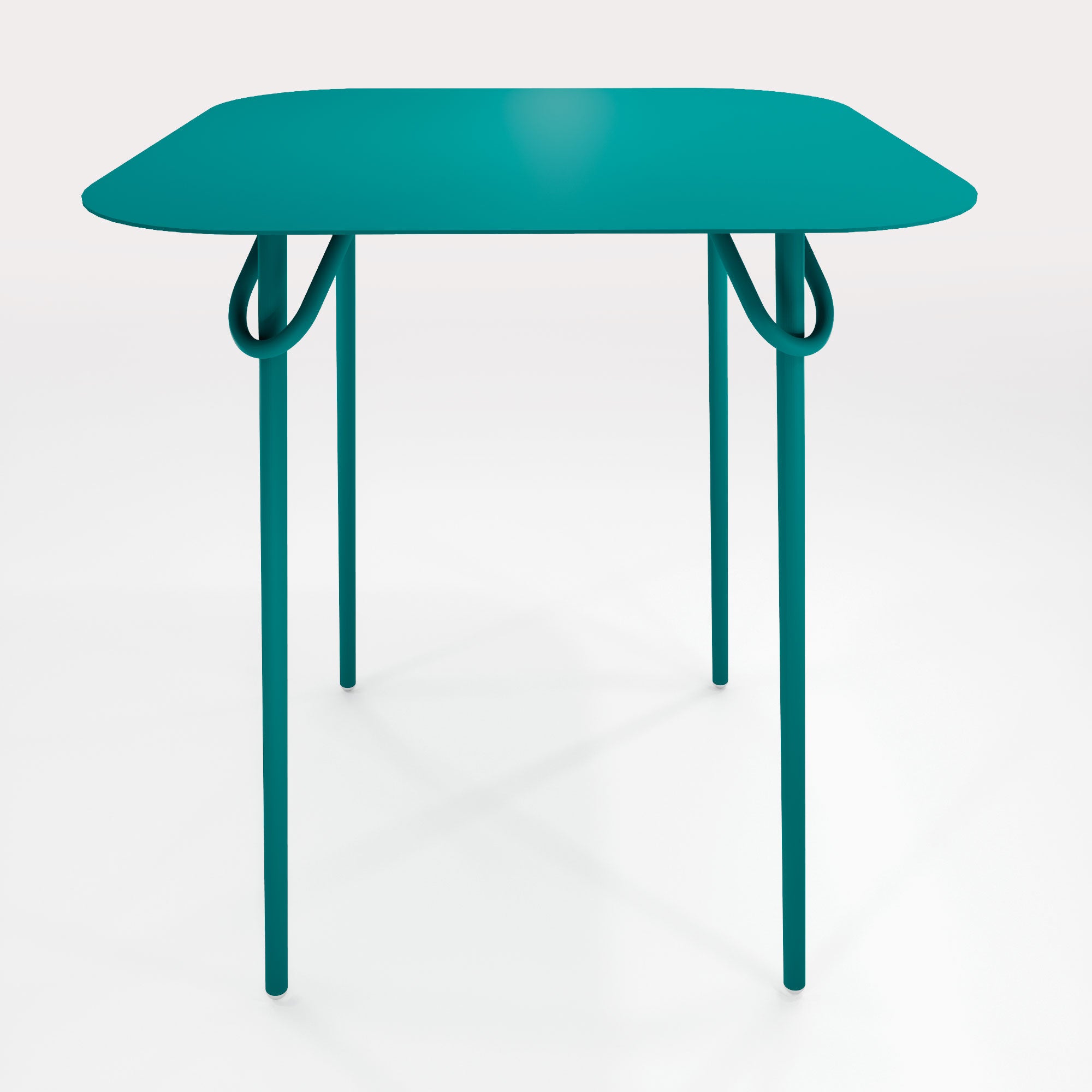 Table Duo Swim 75x75cm - H90cm - Bleu Horizon - bibelo