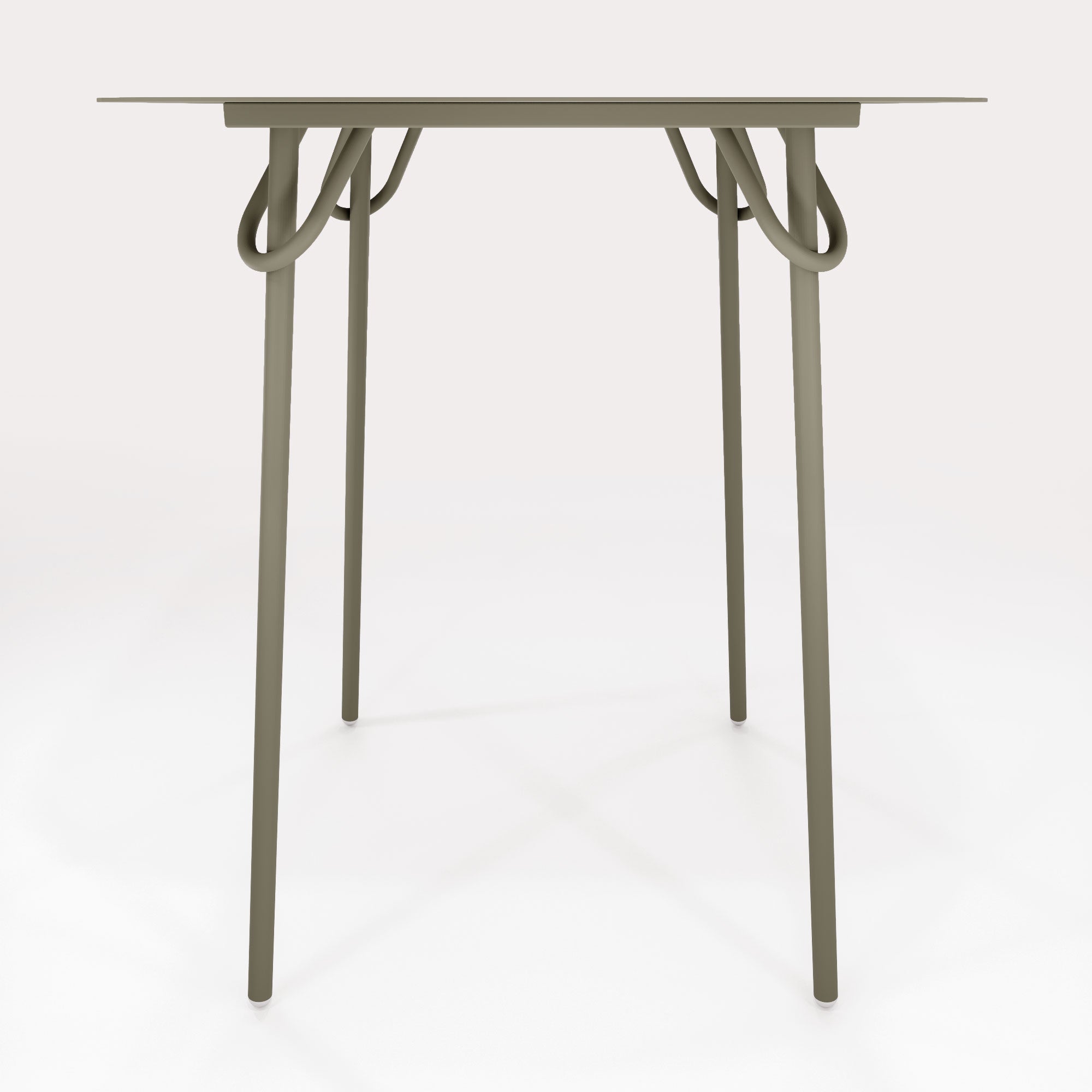 Table Duo Swim 75x75cm - H90cm - Kaki Cendre - bibelo
