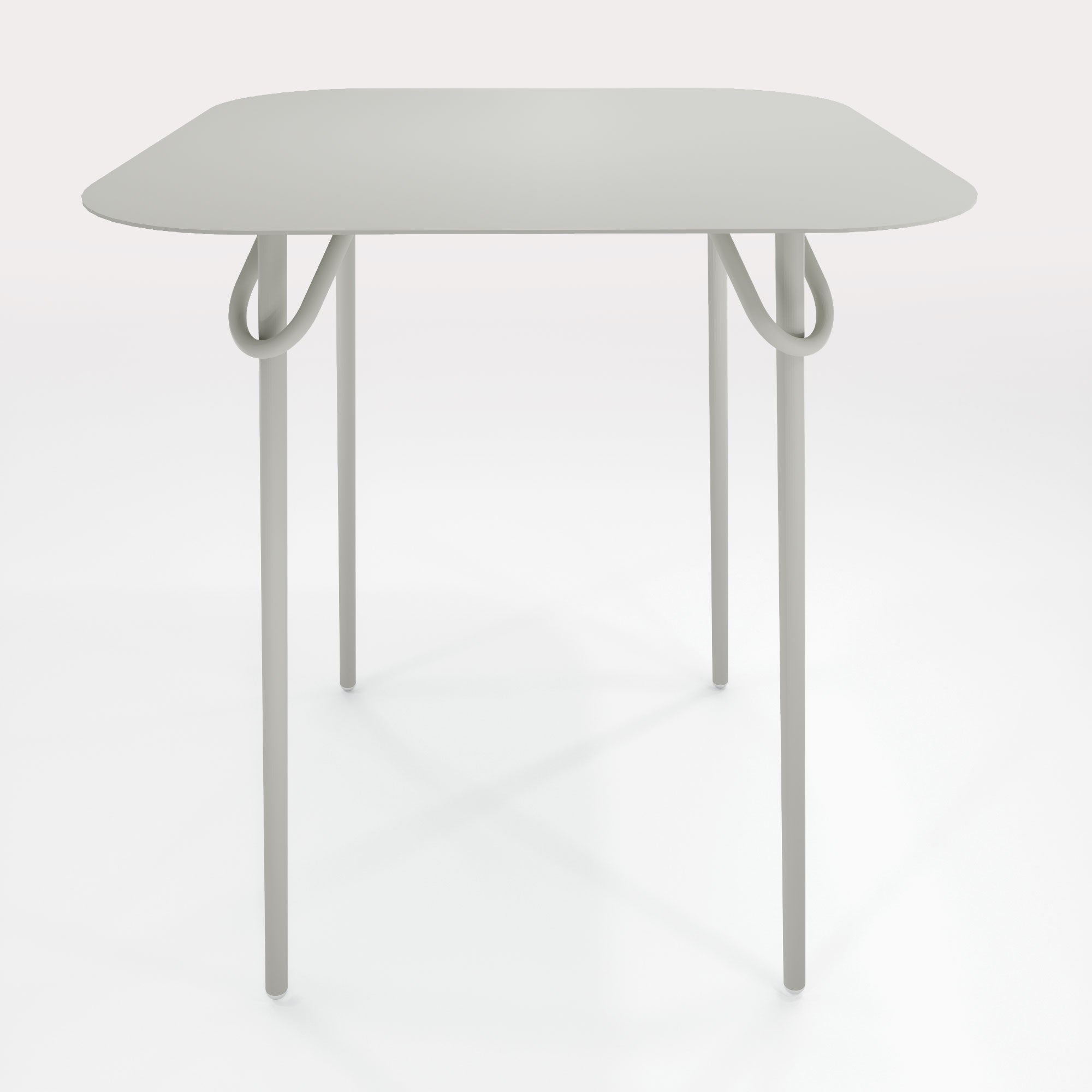 Table Duo Swim 75x75cm - H90cm - Gris Galet - bibelo