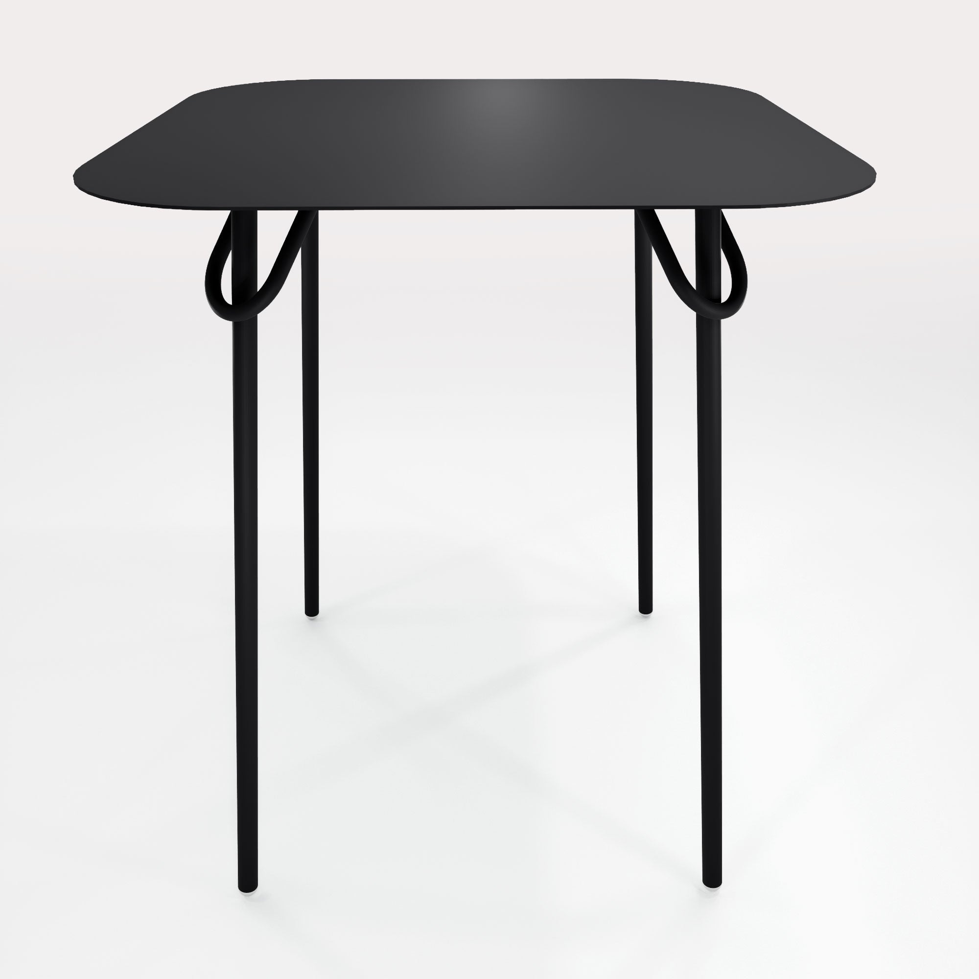 Table Duo Swim 75x75cm - H90cm - Noir Iconique - bibelo