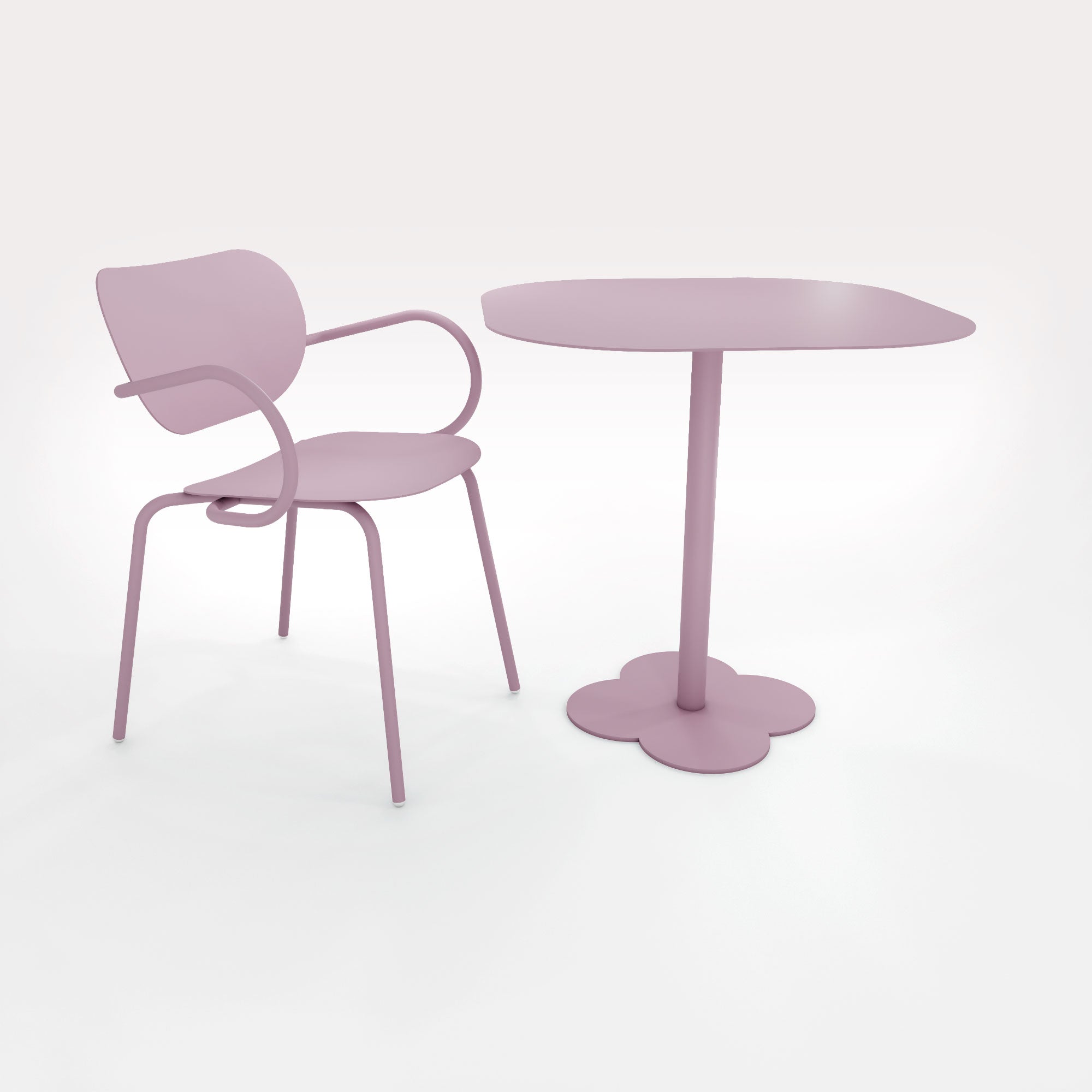 Table Duo Lilypad 72.5x72.5cm - H72cm - Brume Lavande - bibelo