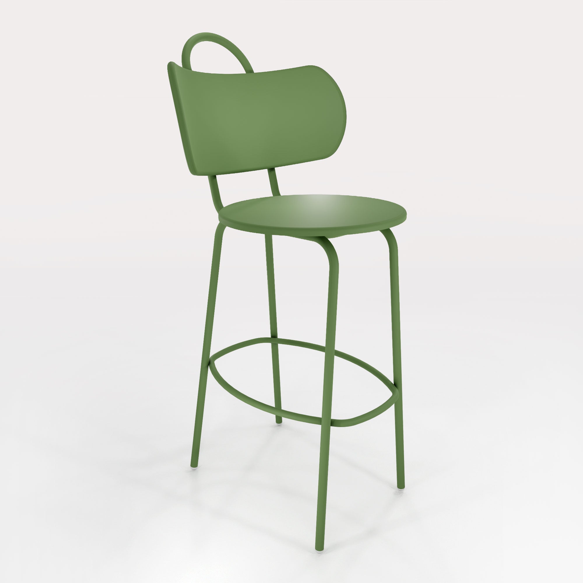 Tabouret Haut Swim H63cm - Vert Lichen - bibelo