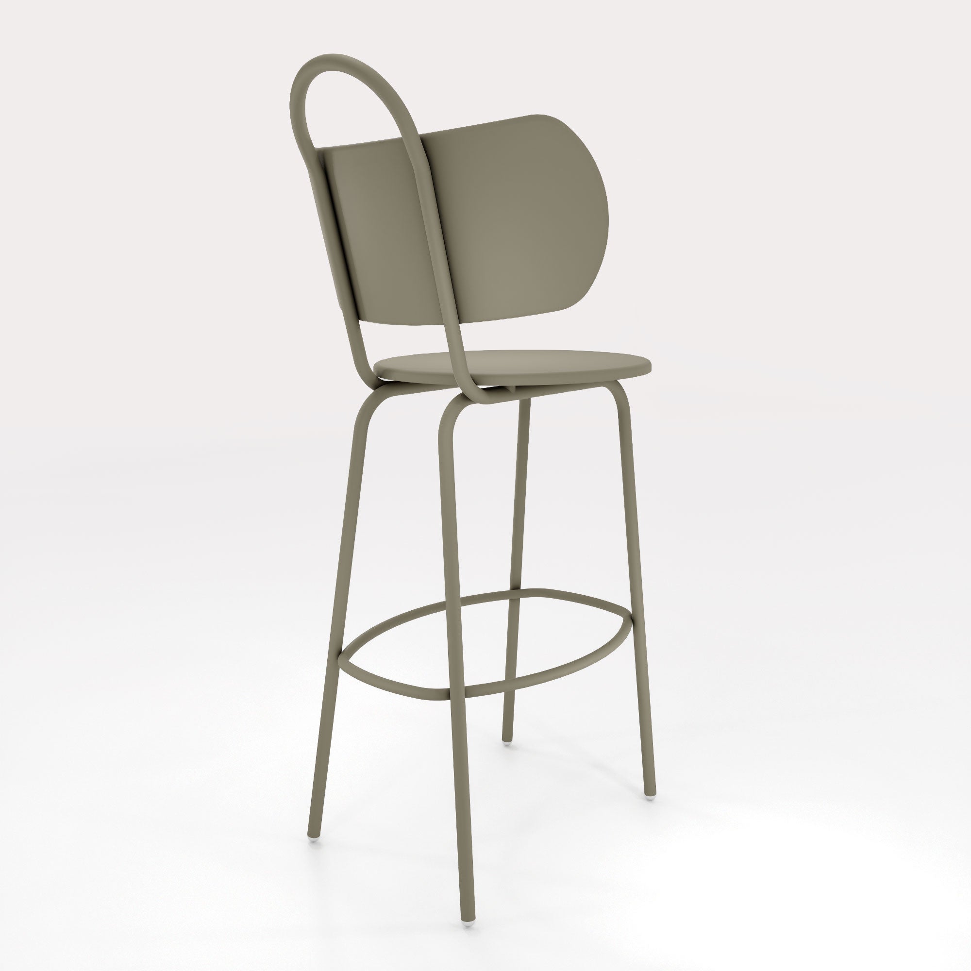 Tabouret Haut Swim H63cm - Kaki Cendre - bibelo