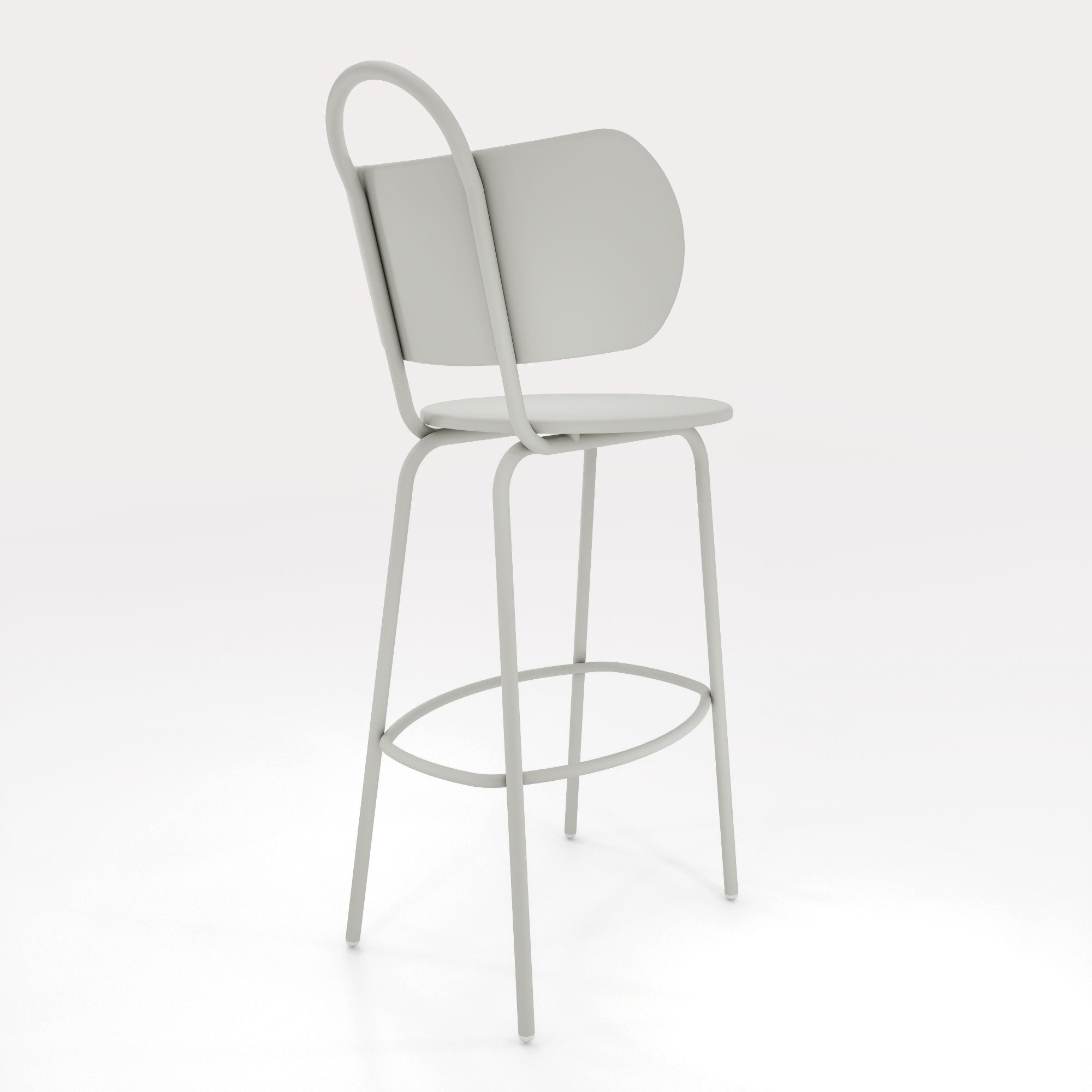 Tabouret Haut Swim H63cm - Gris Galet - bibelo